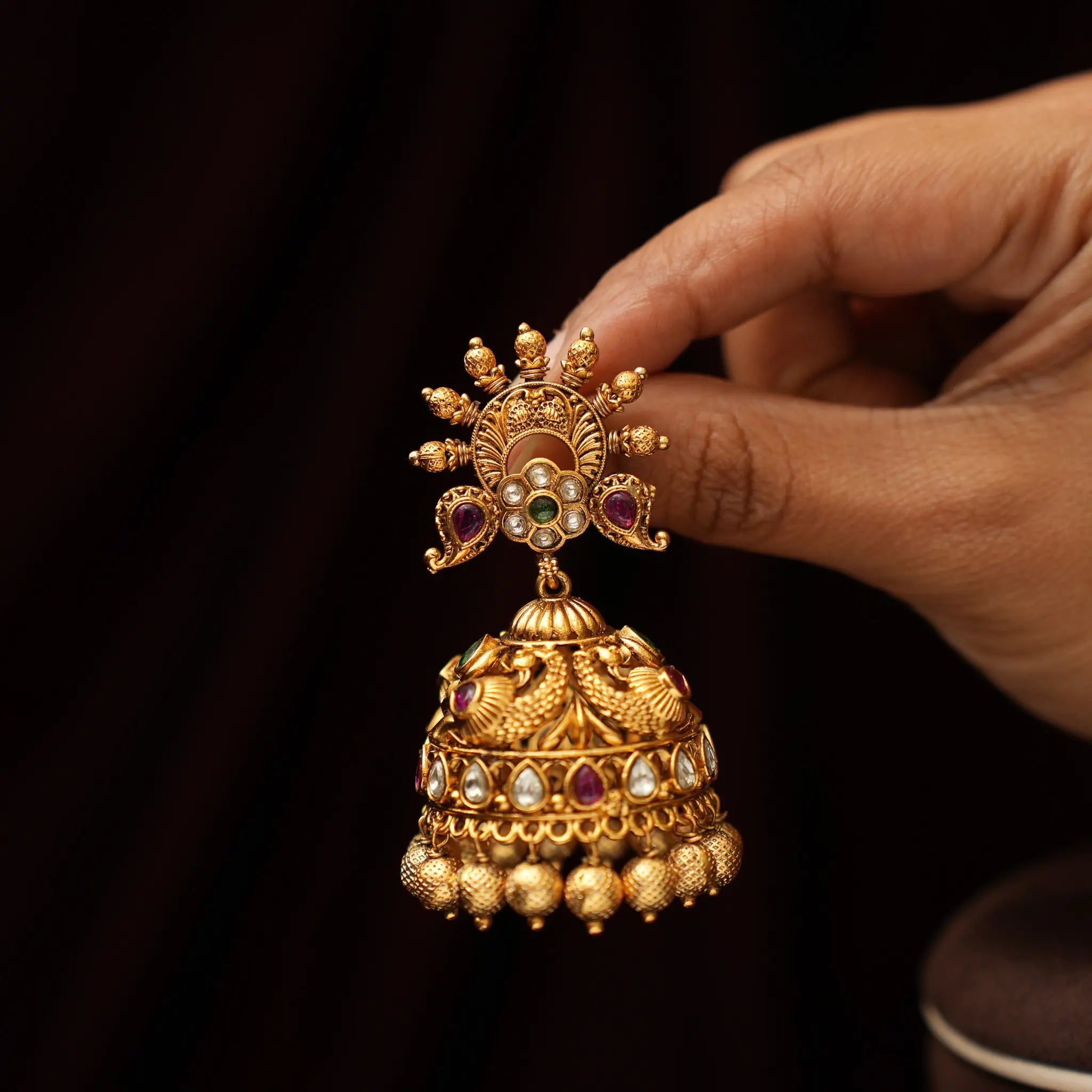 Anika Antique Jhumka Earrings