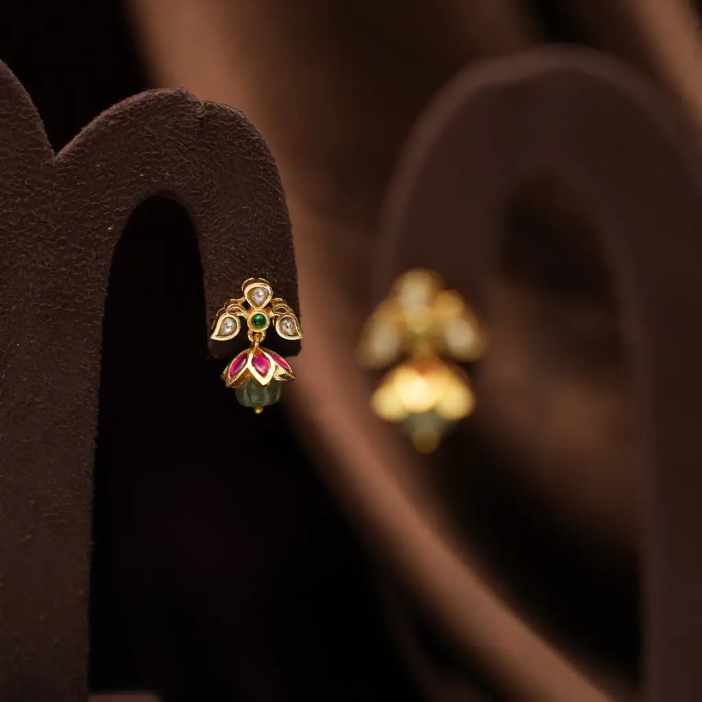 Anika Antique Mini Jhumka Earrings