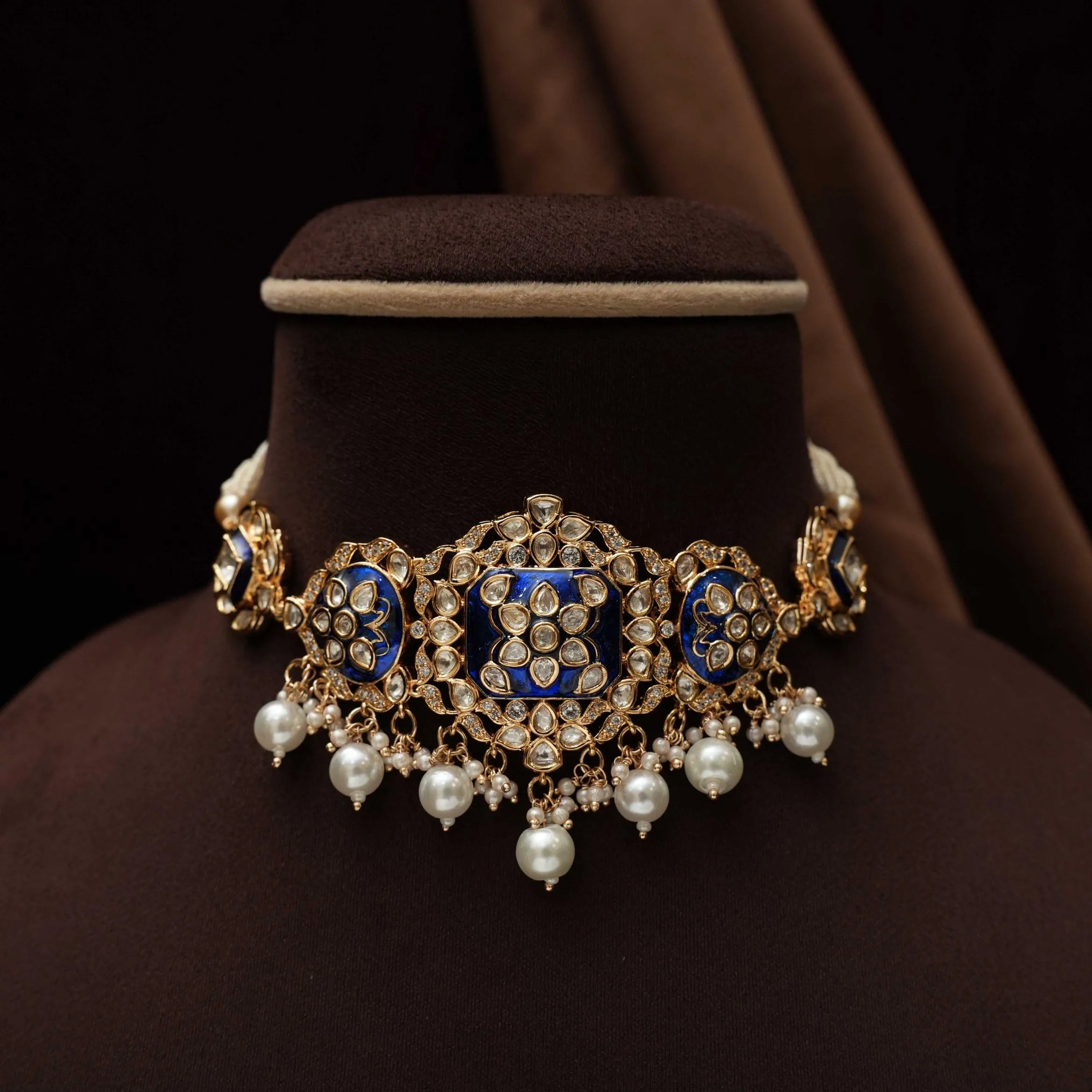 Anika Meenakari Polki Choker