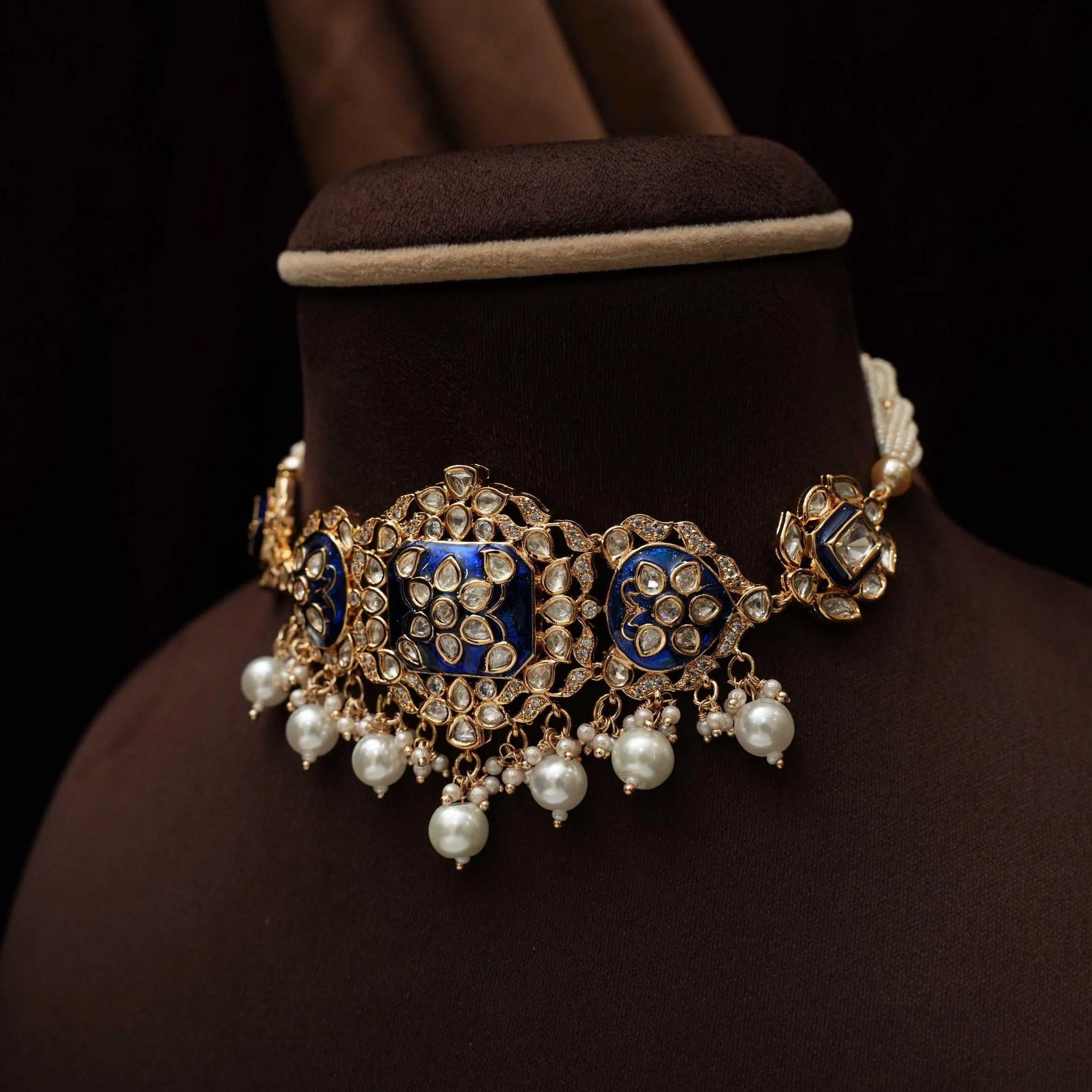 Anika Meenakari Polki Choker