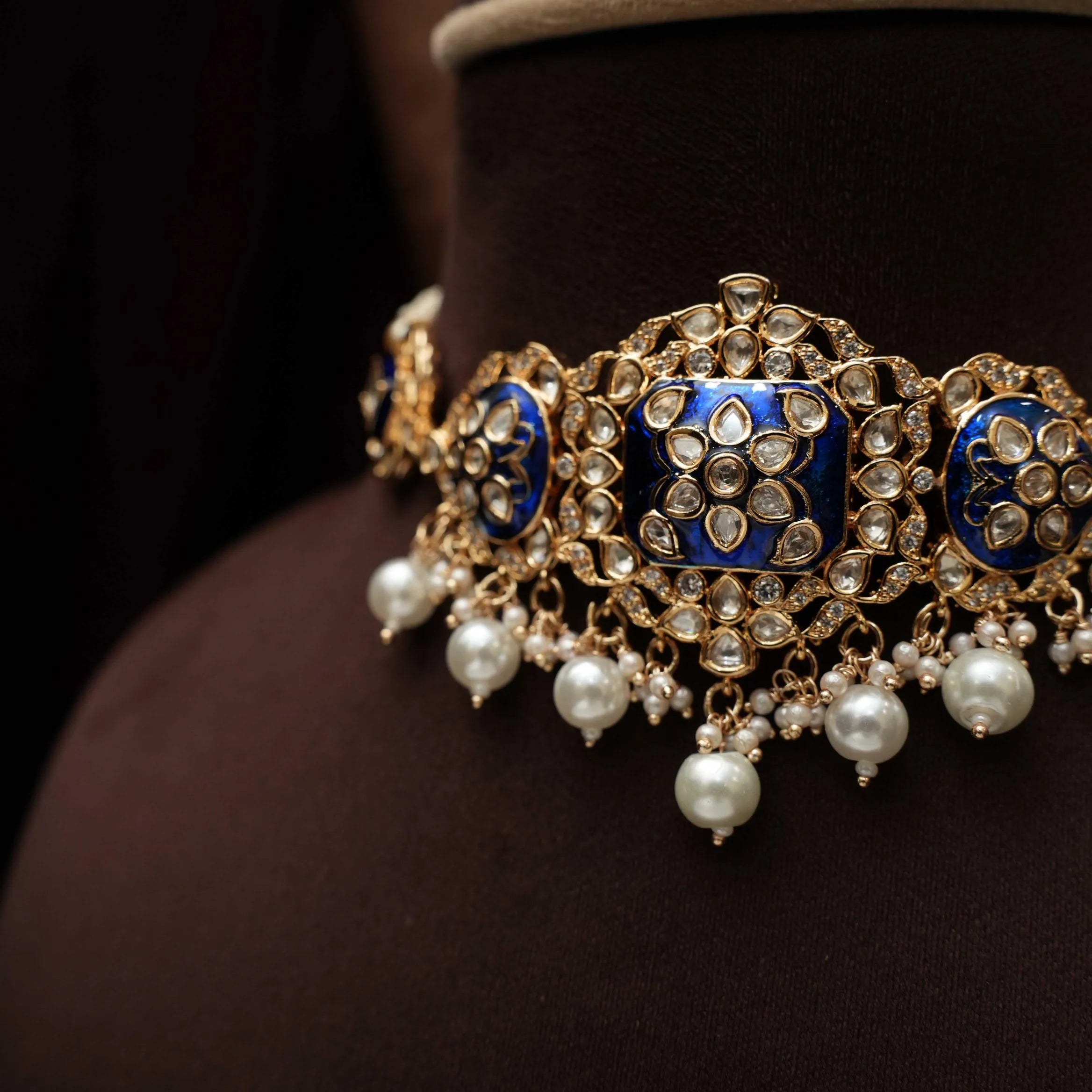 Anika Meenakari Polki Choker