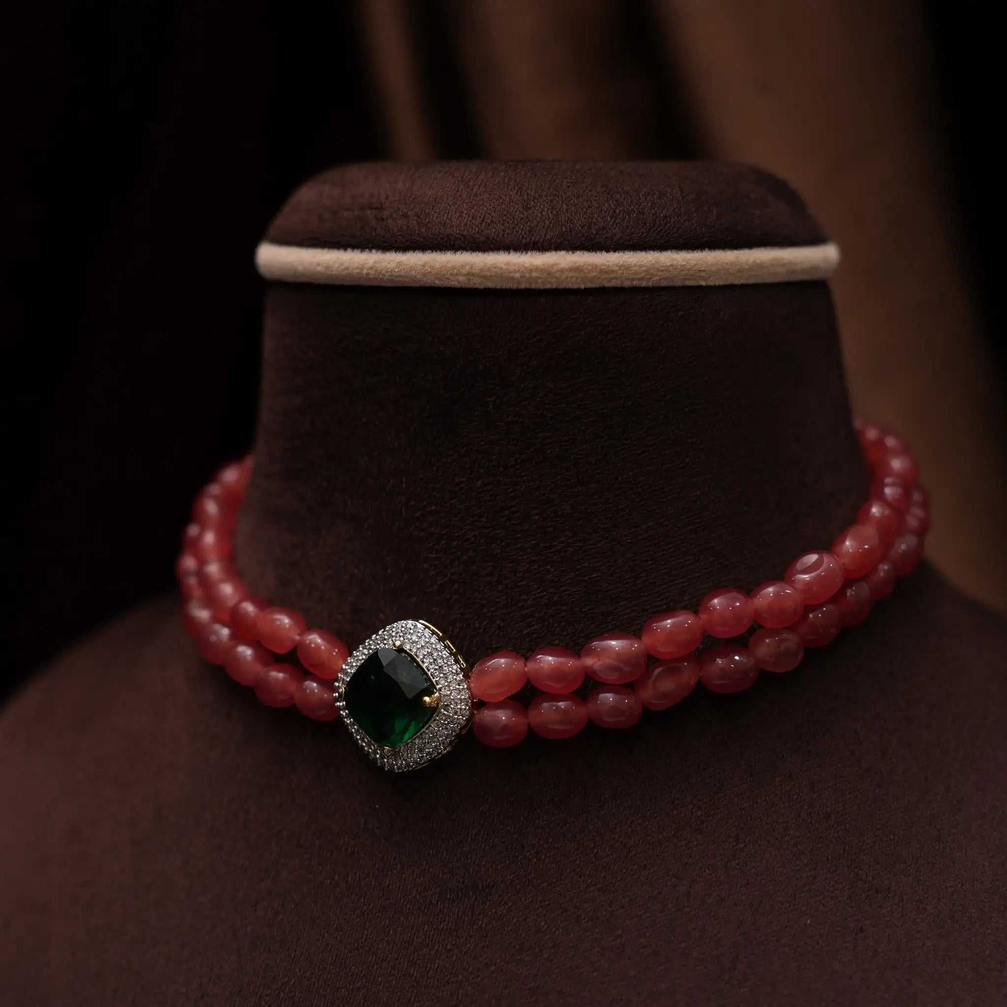 Anila Beaded Choker - Pink