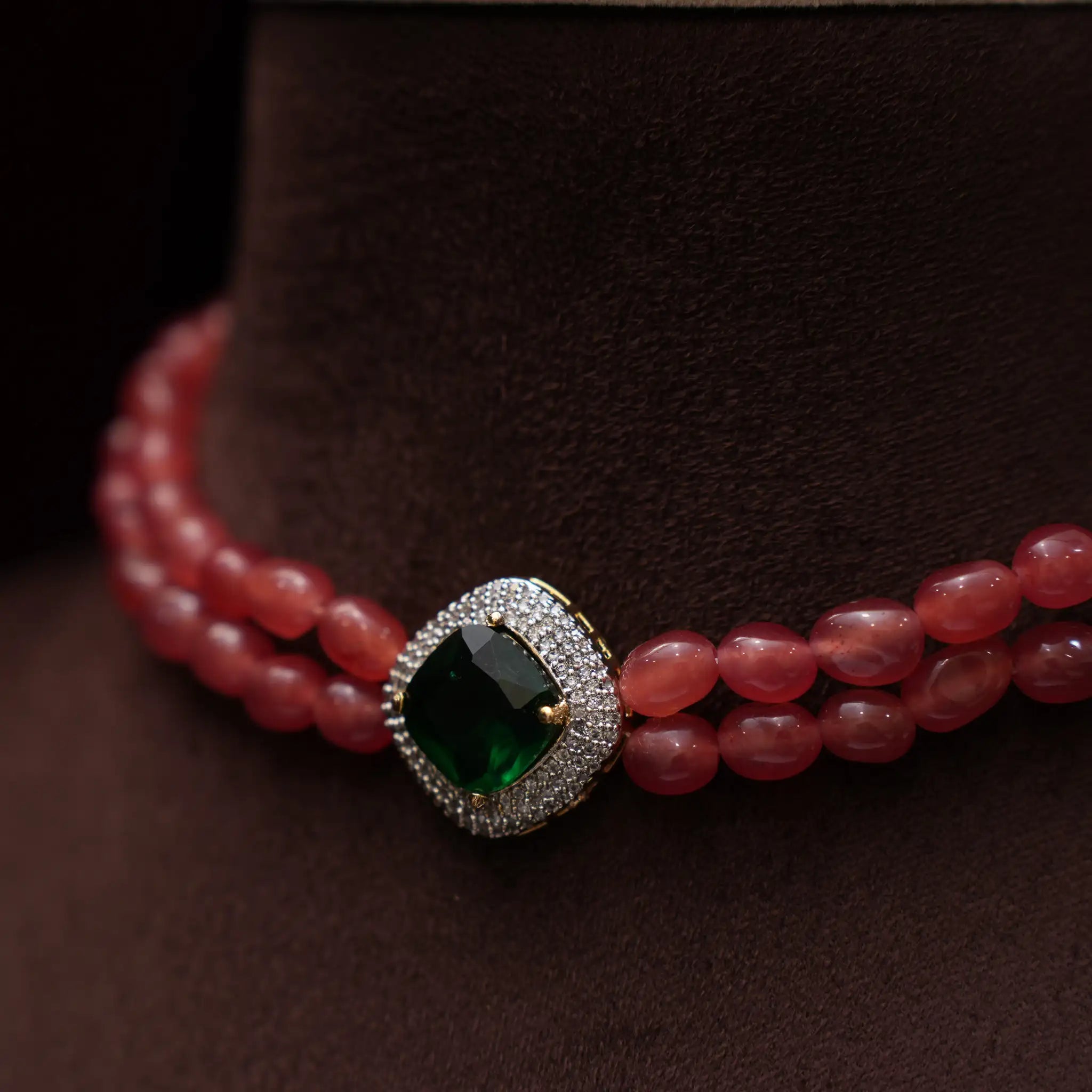 Anila Beaded Choker - Pink