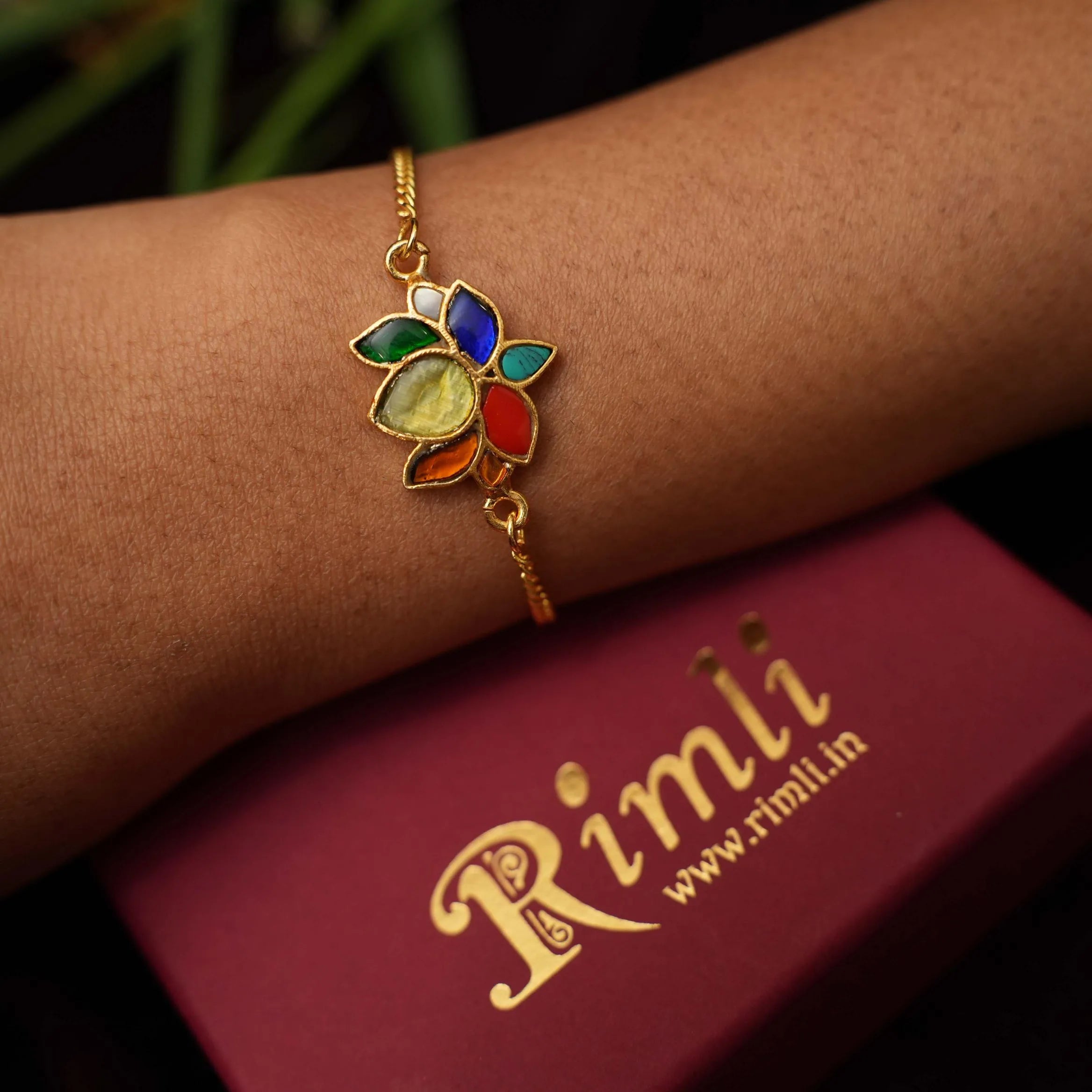 Anisa Silver Bracelet - Multicolor - Rimli Boutique