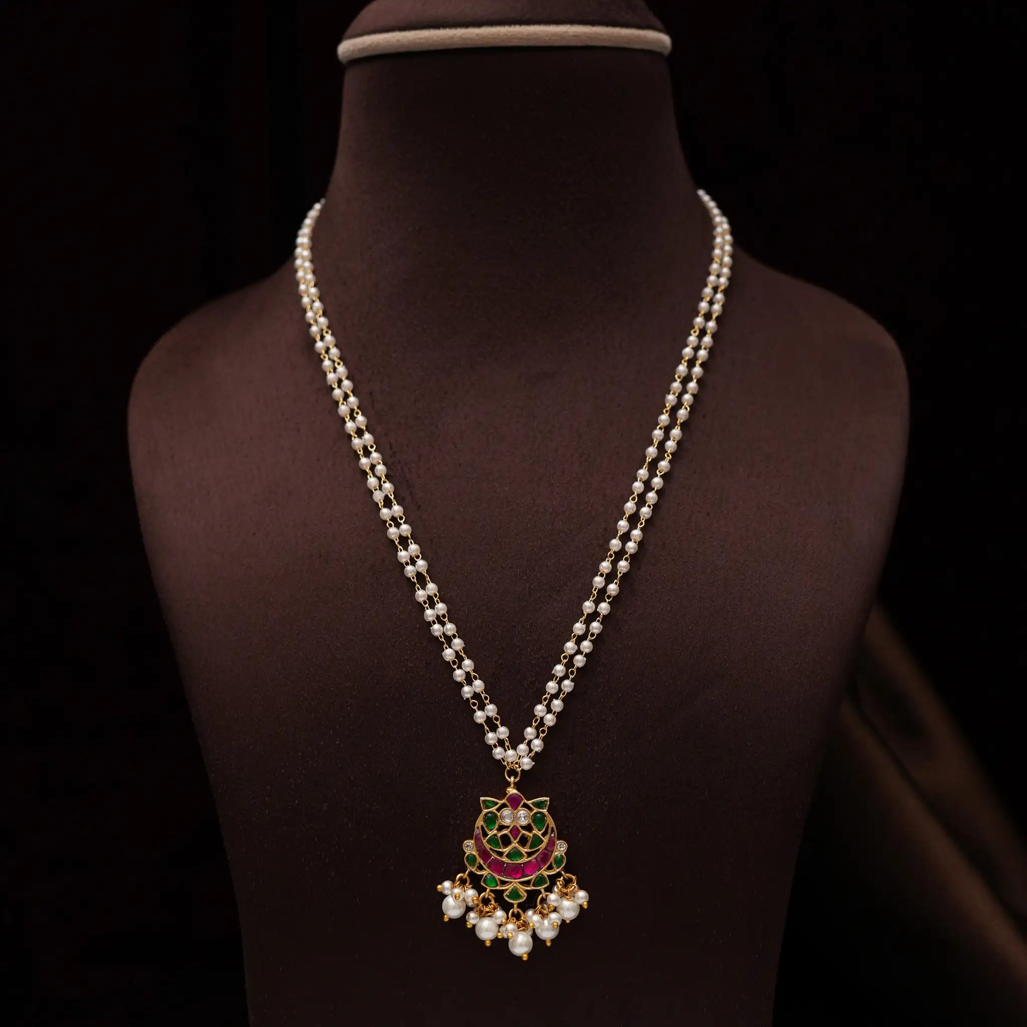 Anitha Pearl Polki Necklace