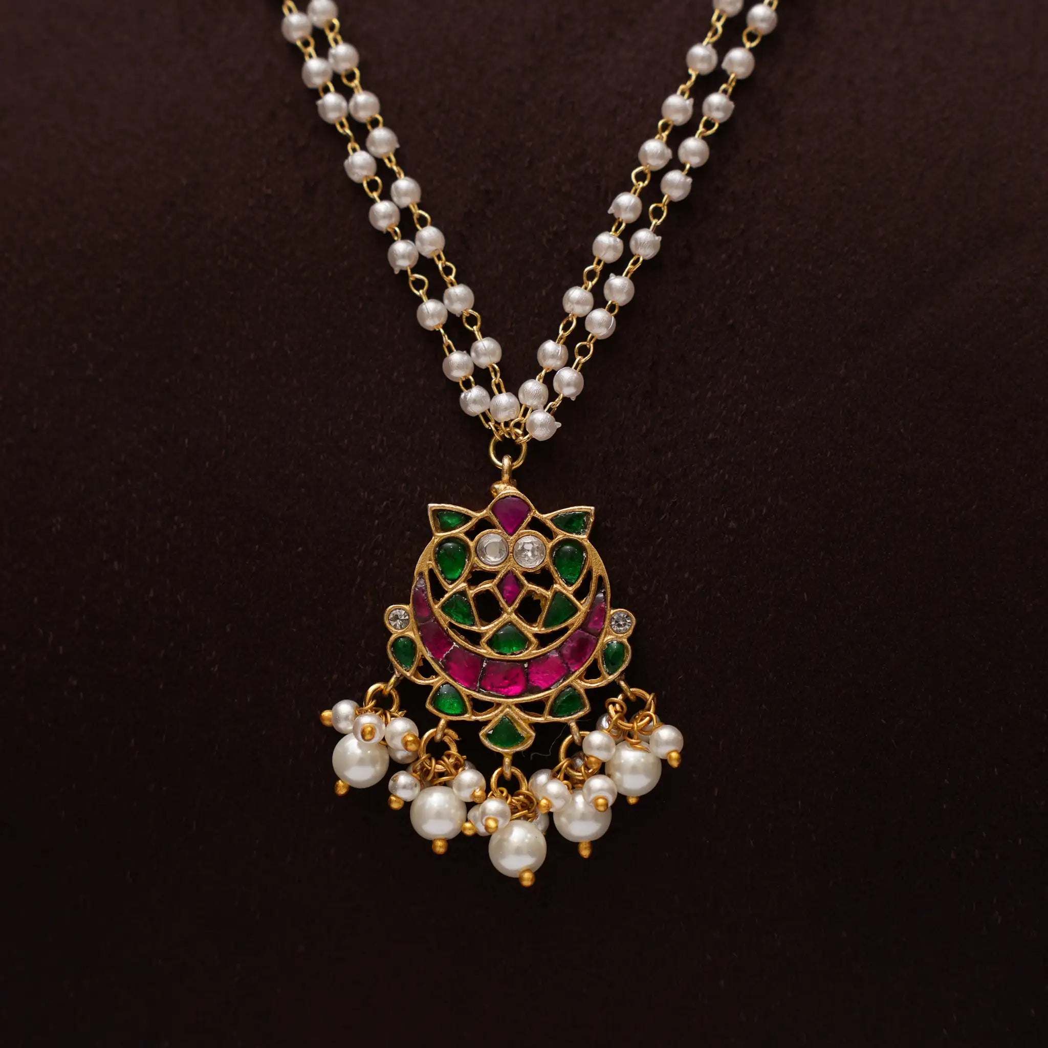 Anitha Pearl Polki Necklace