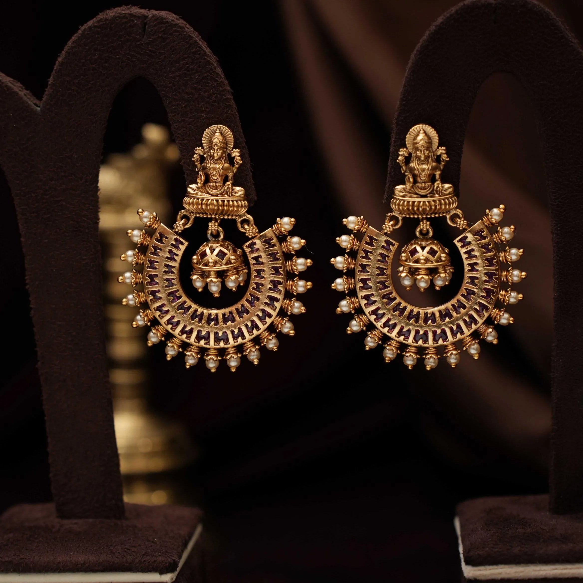 Anjali Antique Chandbali Earrings