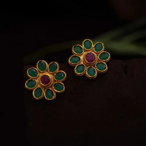 Anjali Reversible Silver Ear Stud