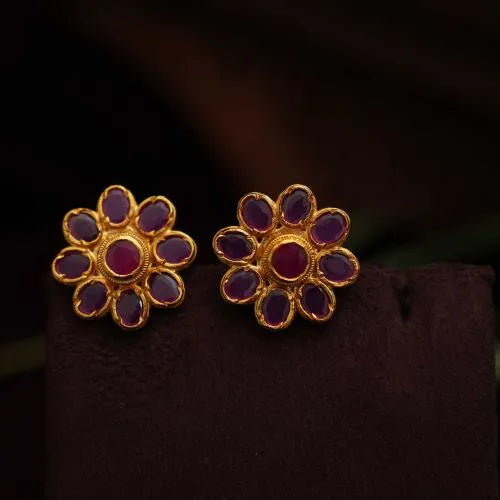 Anjali Reversible Silver Ear Stud