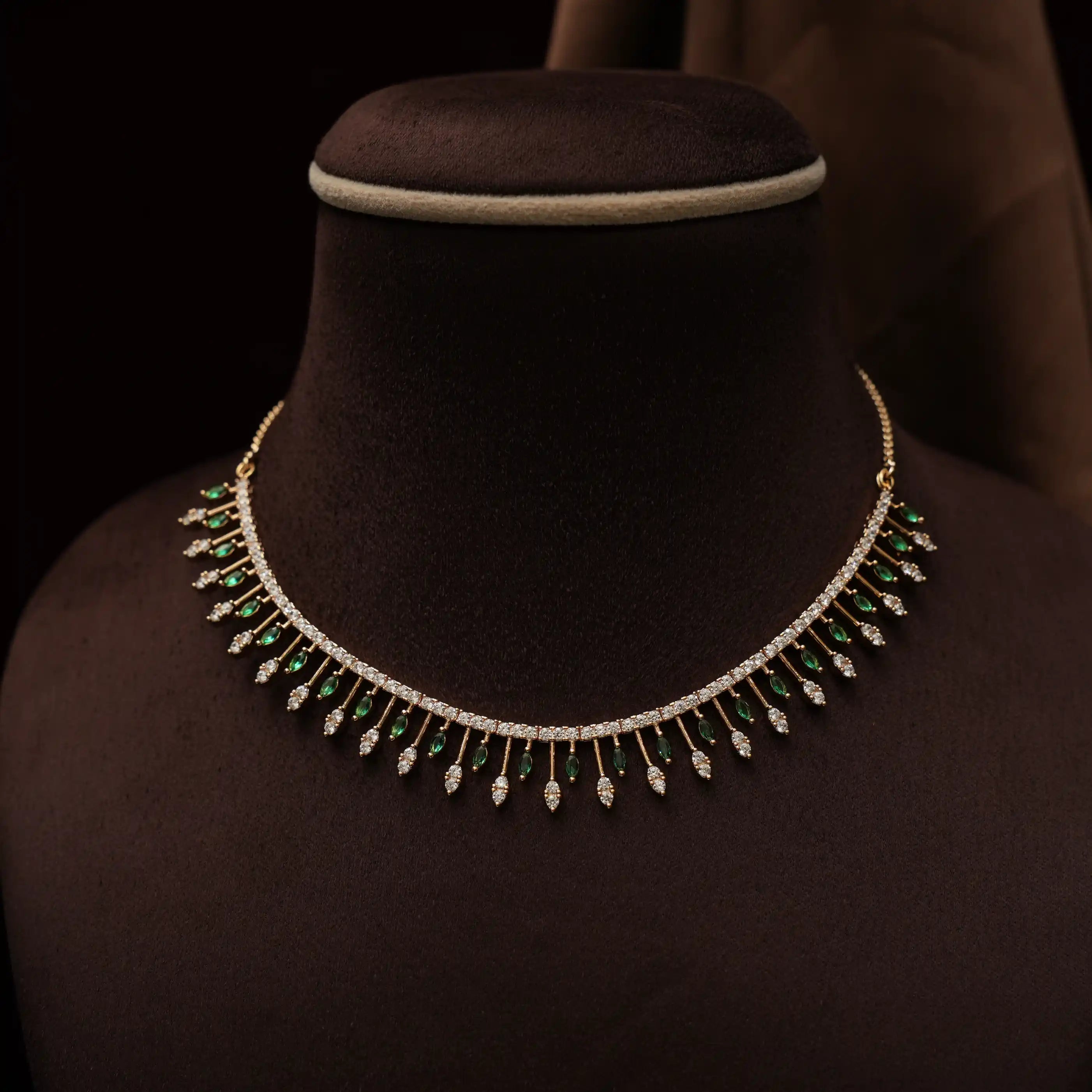 Anjushri Zircon Necklace - Green