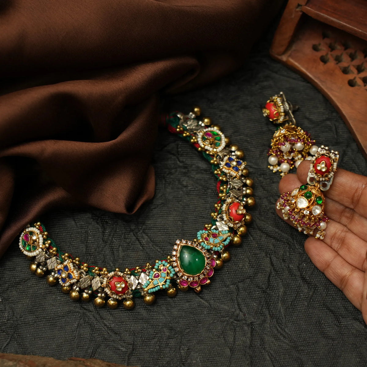 Anouka Victorian Polki Necklace - Veda