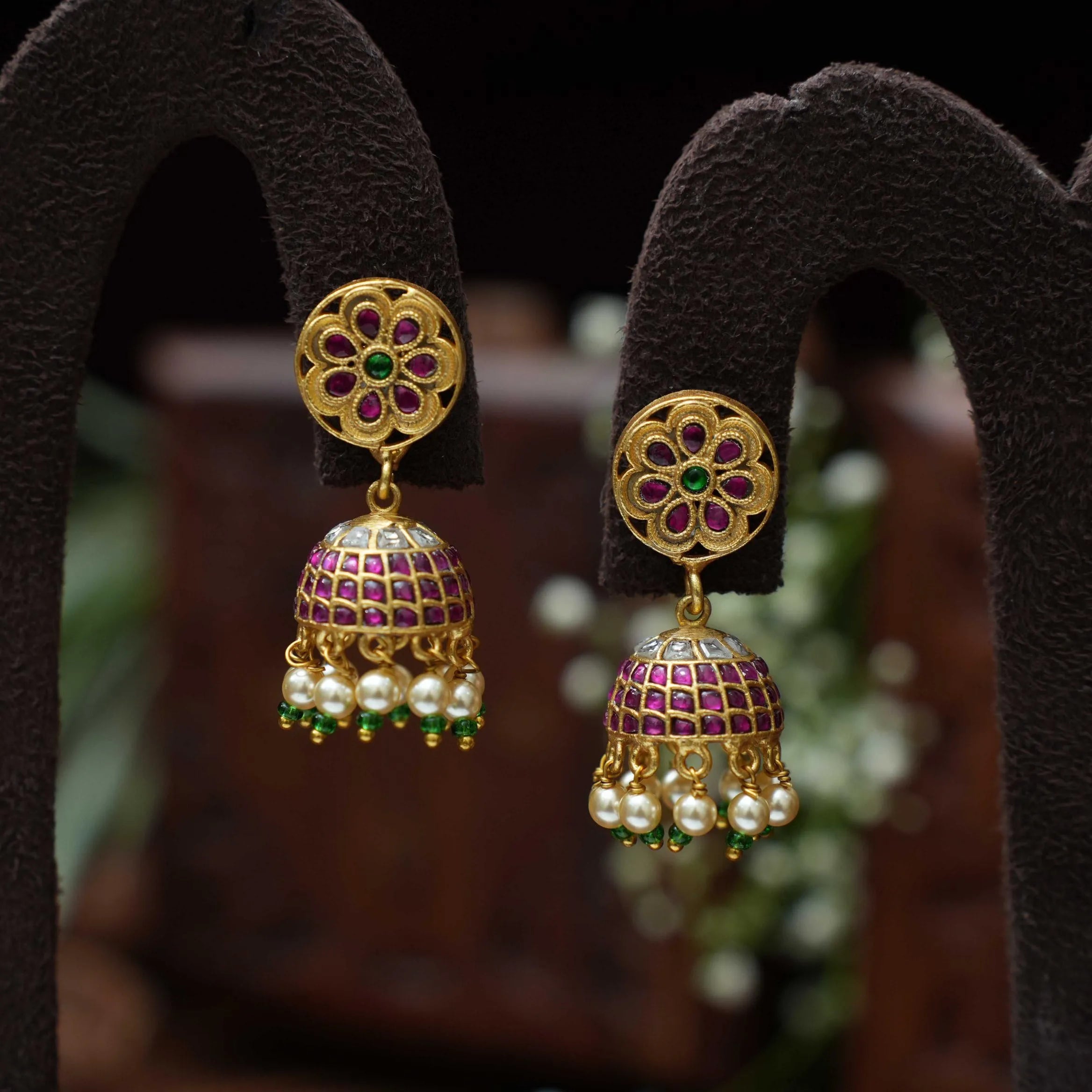 Anusha Polki Jhumka Earrings