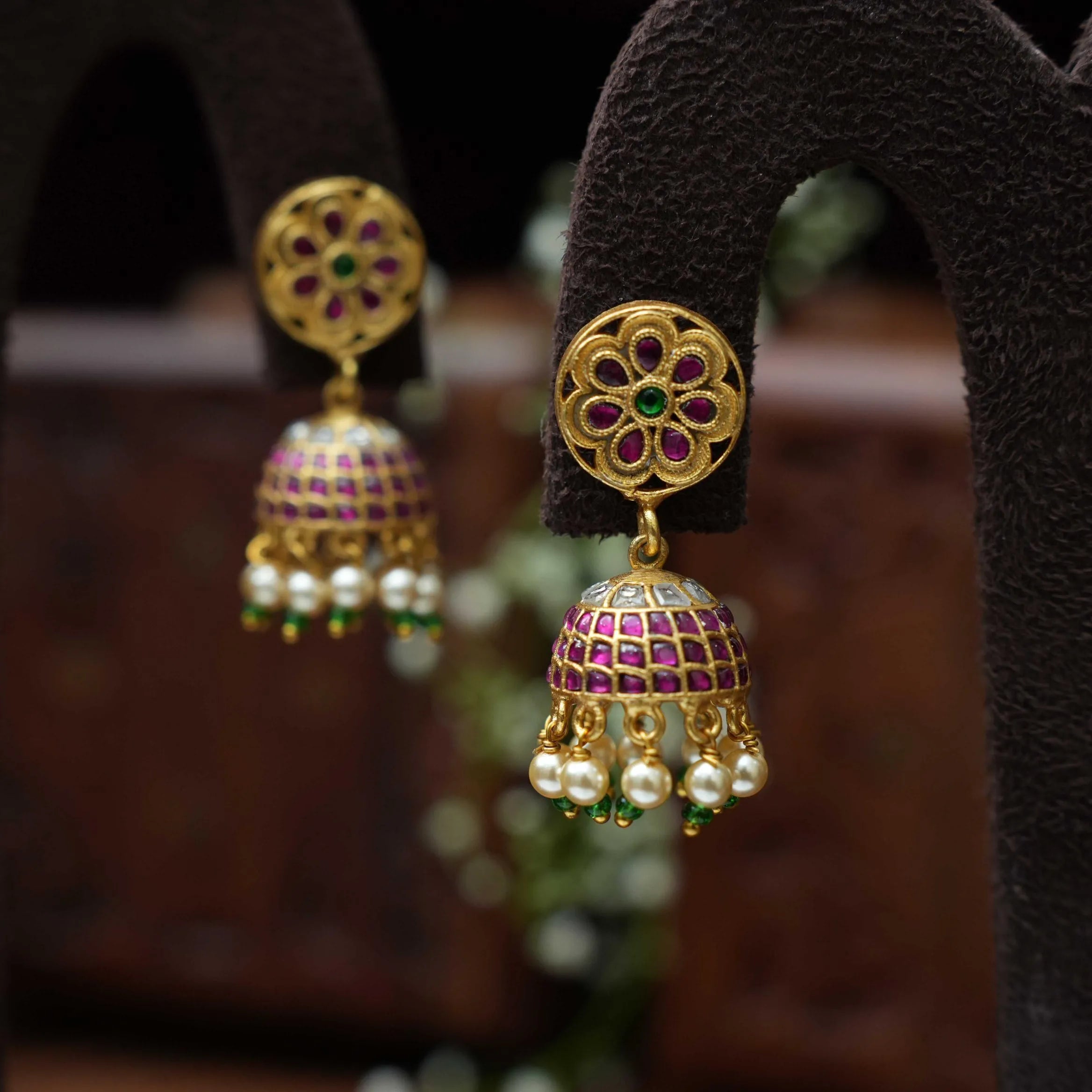 Anusha Polki Jhumka Earrings