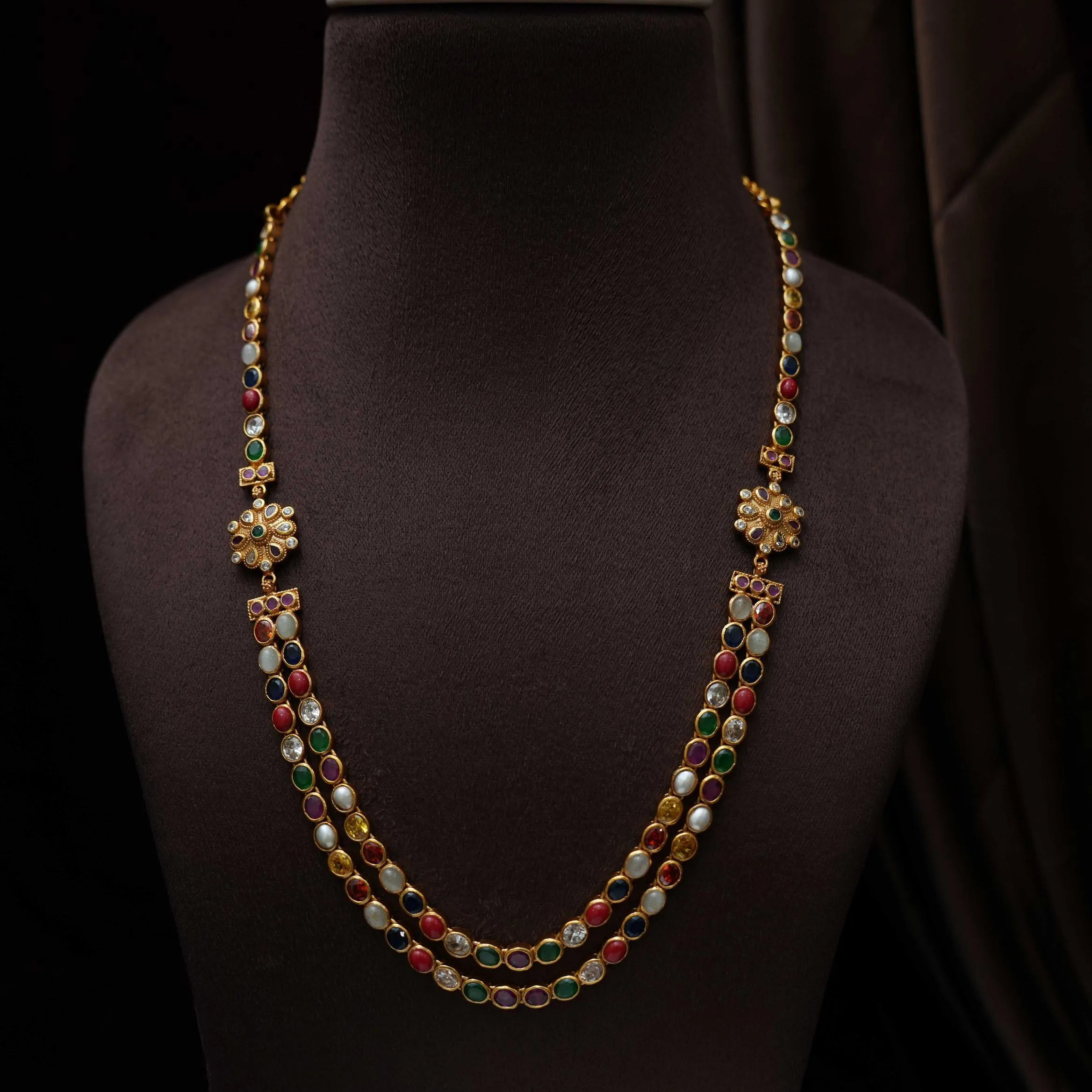 Anusree Silver Reversible Necklace