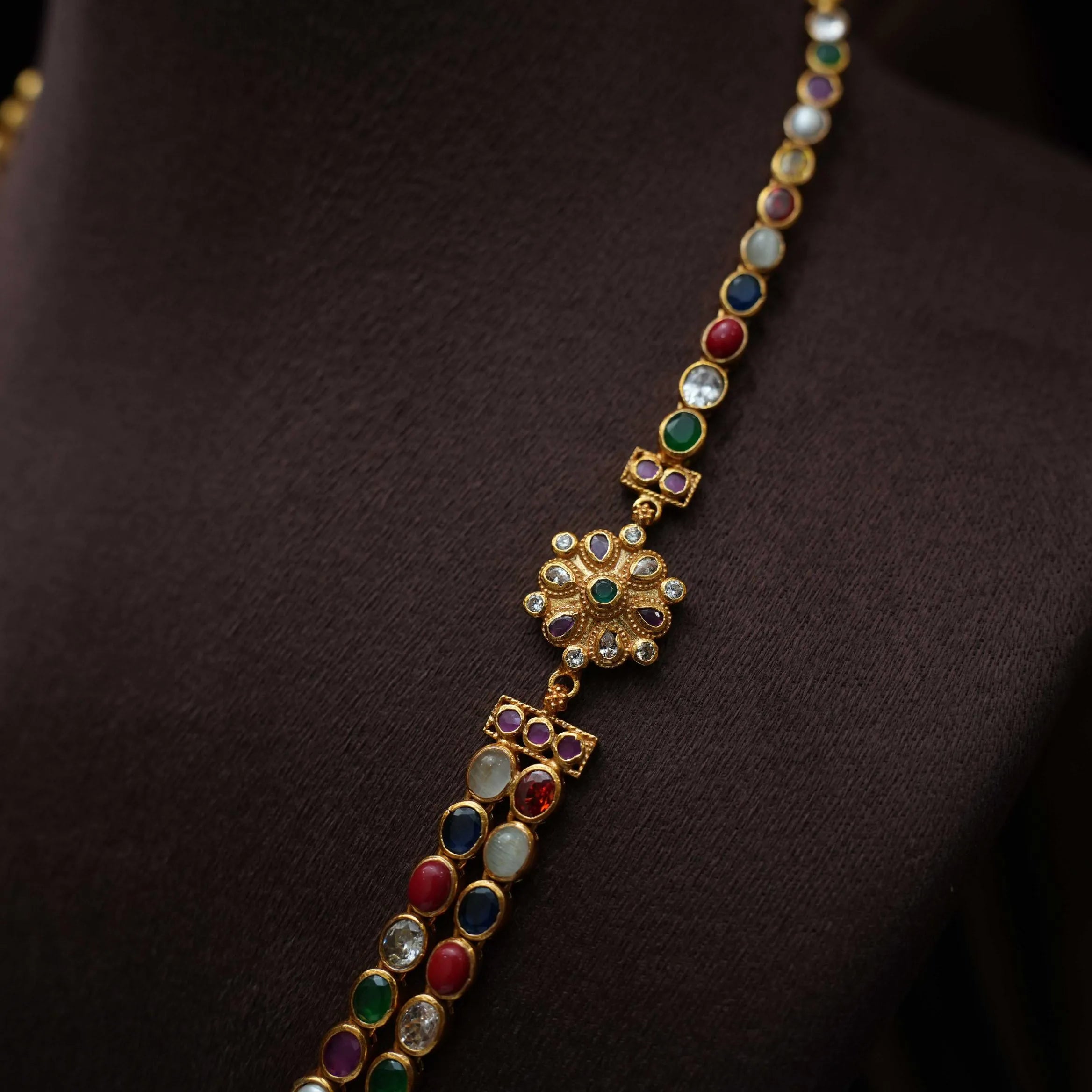 Anusree Silver Reversible Necklace