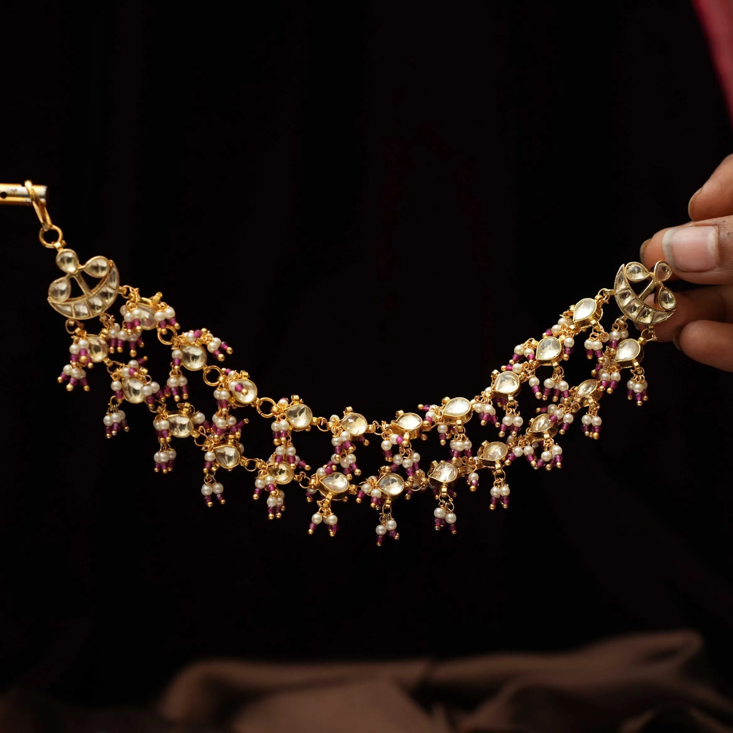 Anvaya Polki Ear Chain