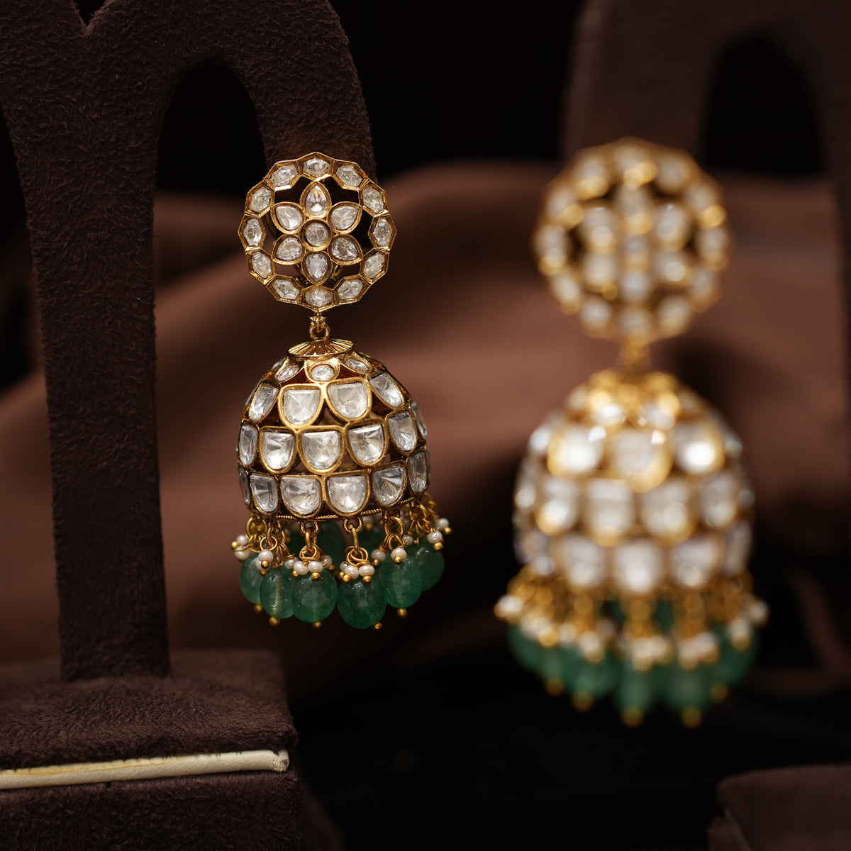 Anvika Polki Jhumka Earrings