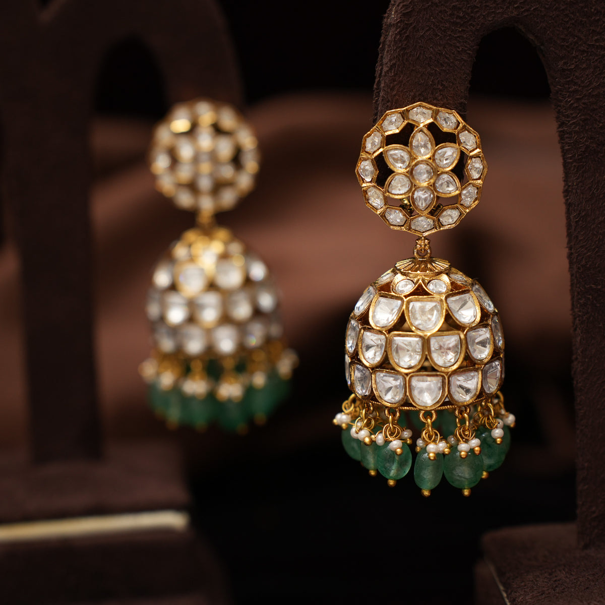 Anvika Polki Jhumka Earrings