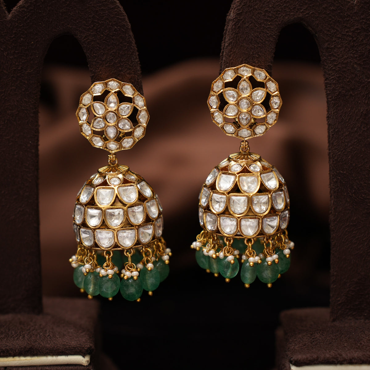 Anvika Polki Jhumka Earrings