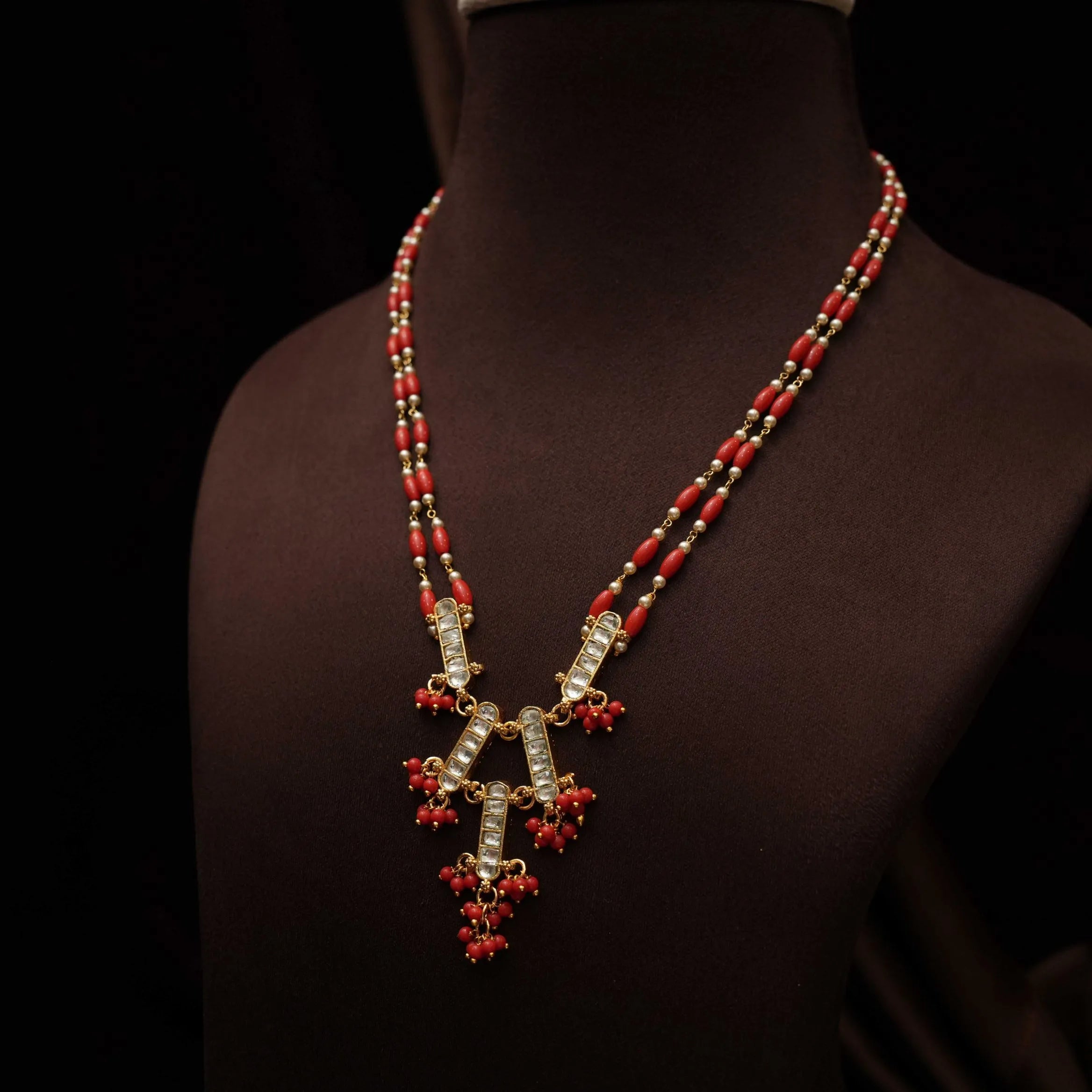 Anvita Beaded Kundan Necklace