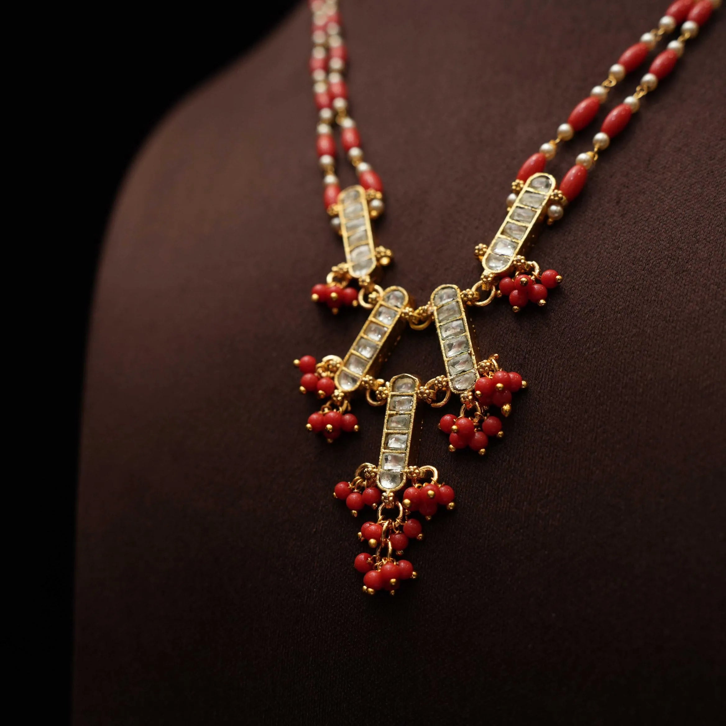 Anvita Beaded Kundan Necklace