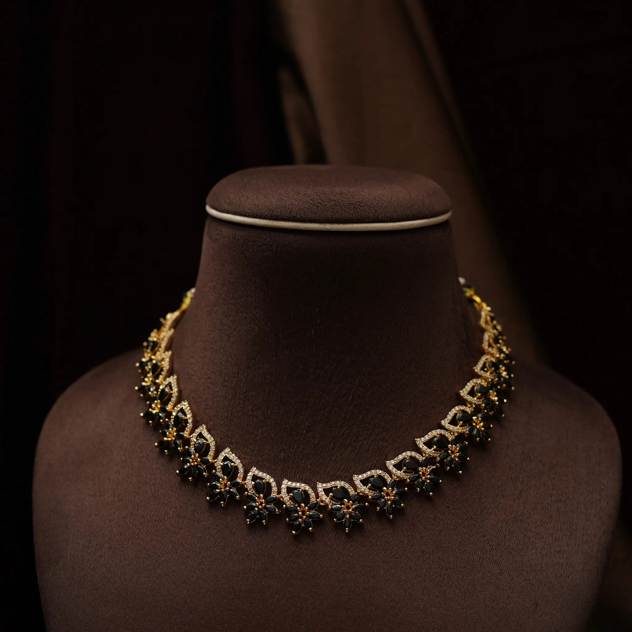 Arabella Zircon Necklace - Black