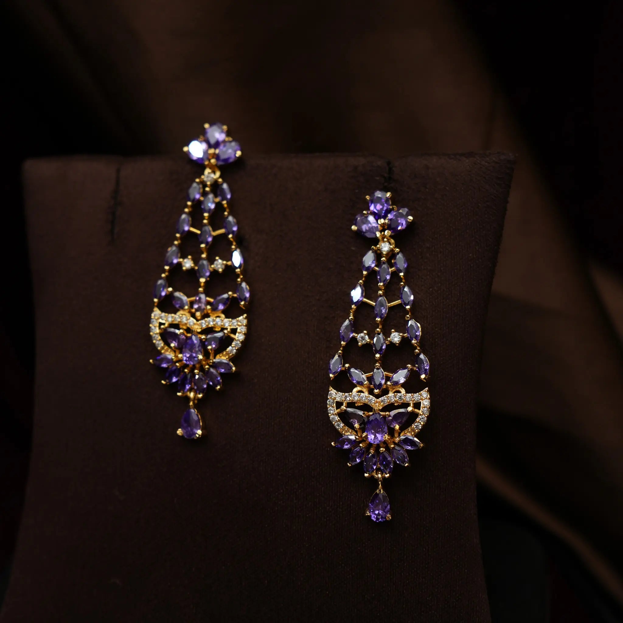 Arabella Zircon Necklace - Purple