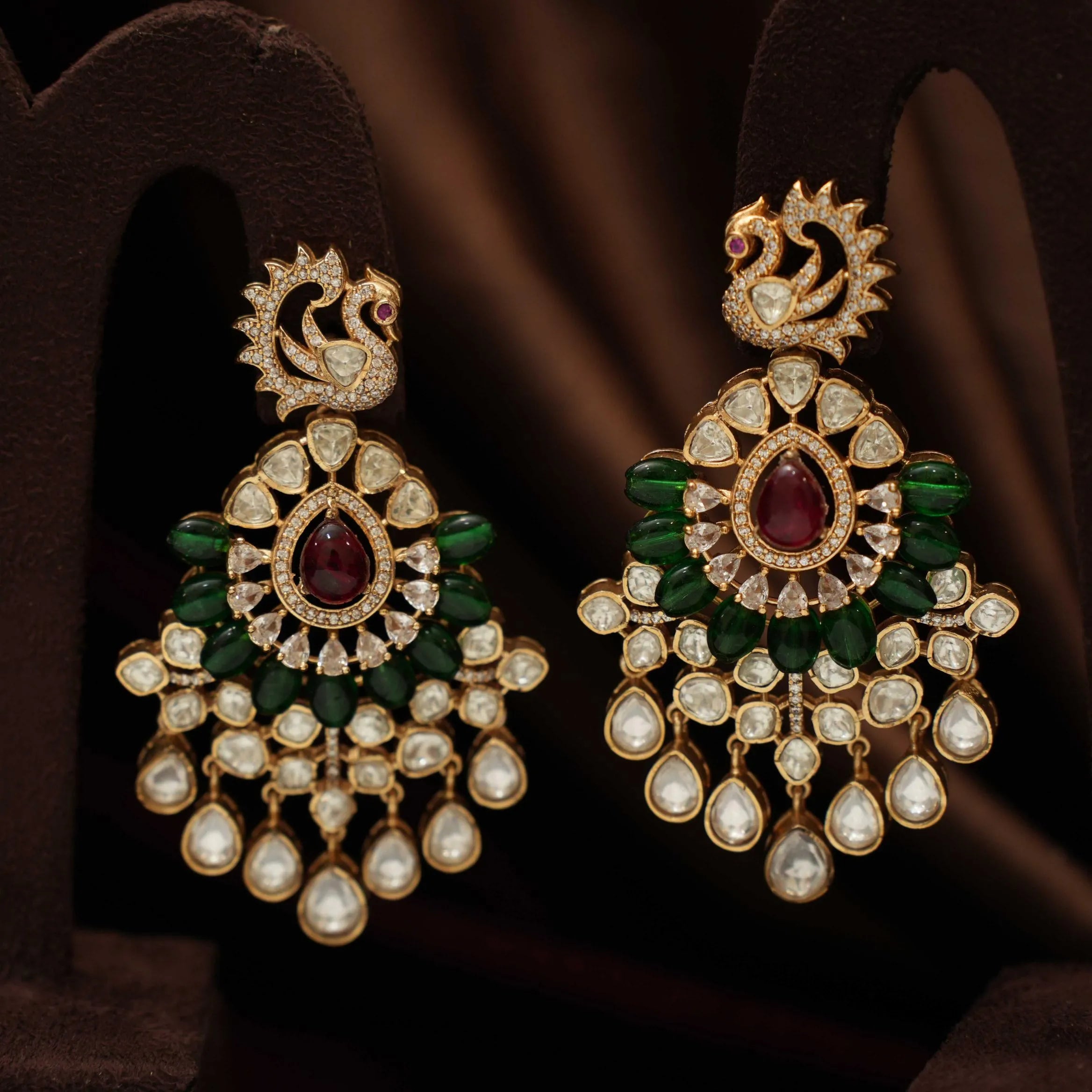 Arghya Beaded Victorian Necklace - Green