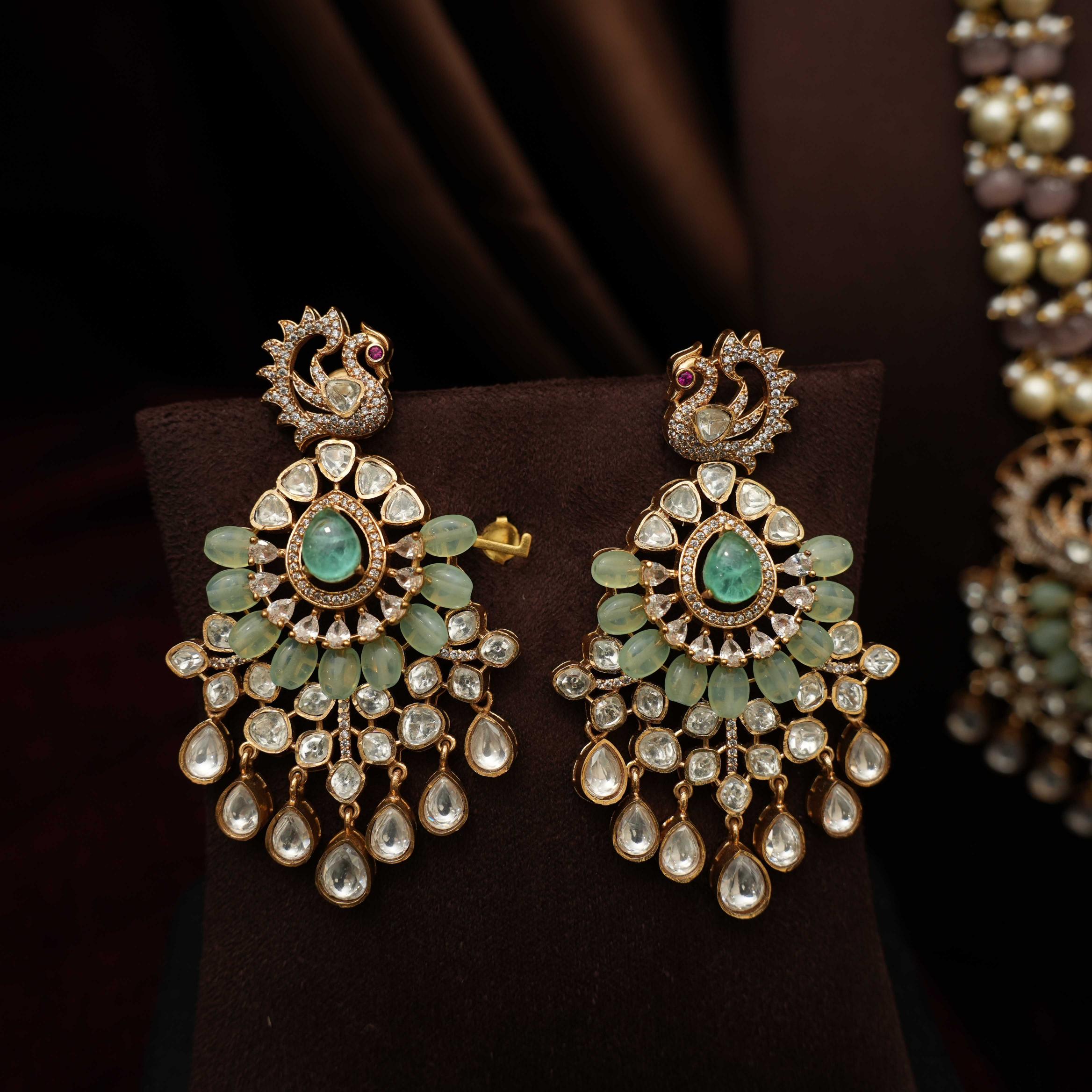 Arghya Beaded Victorian Necklace - Pastel Blue