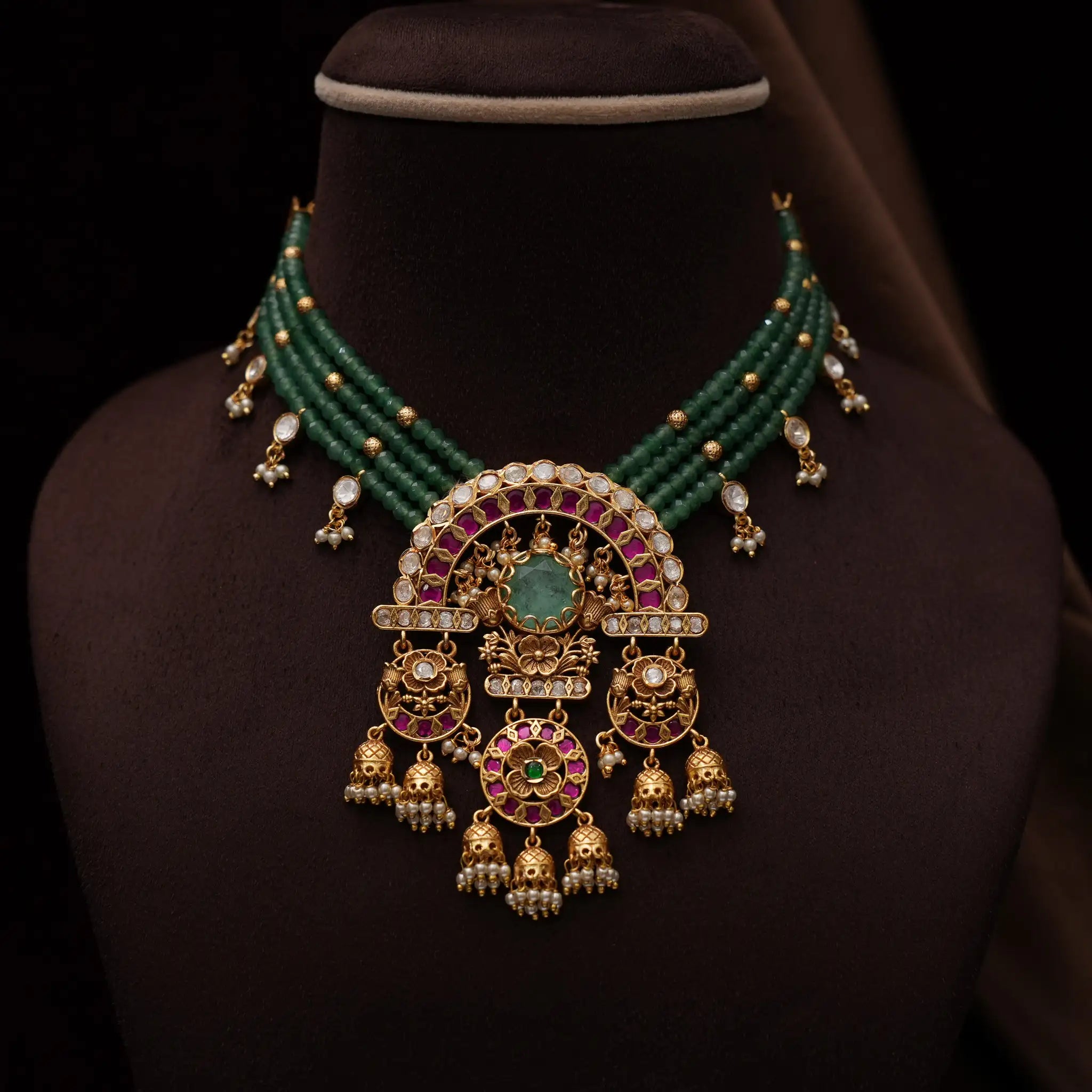 Aria Beaded Polki Choker