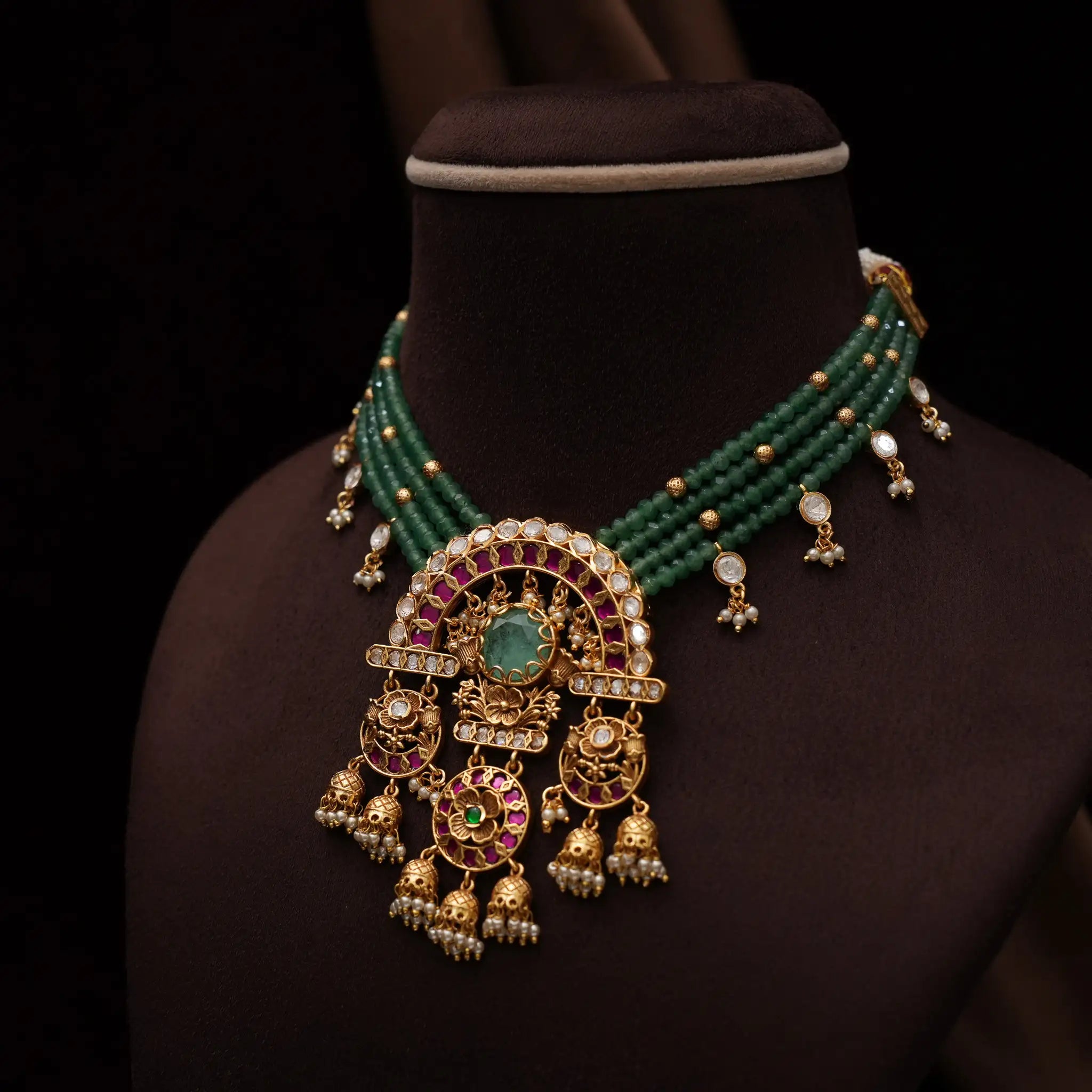 Aria Beaded Polki Choker