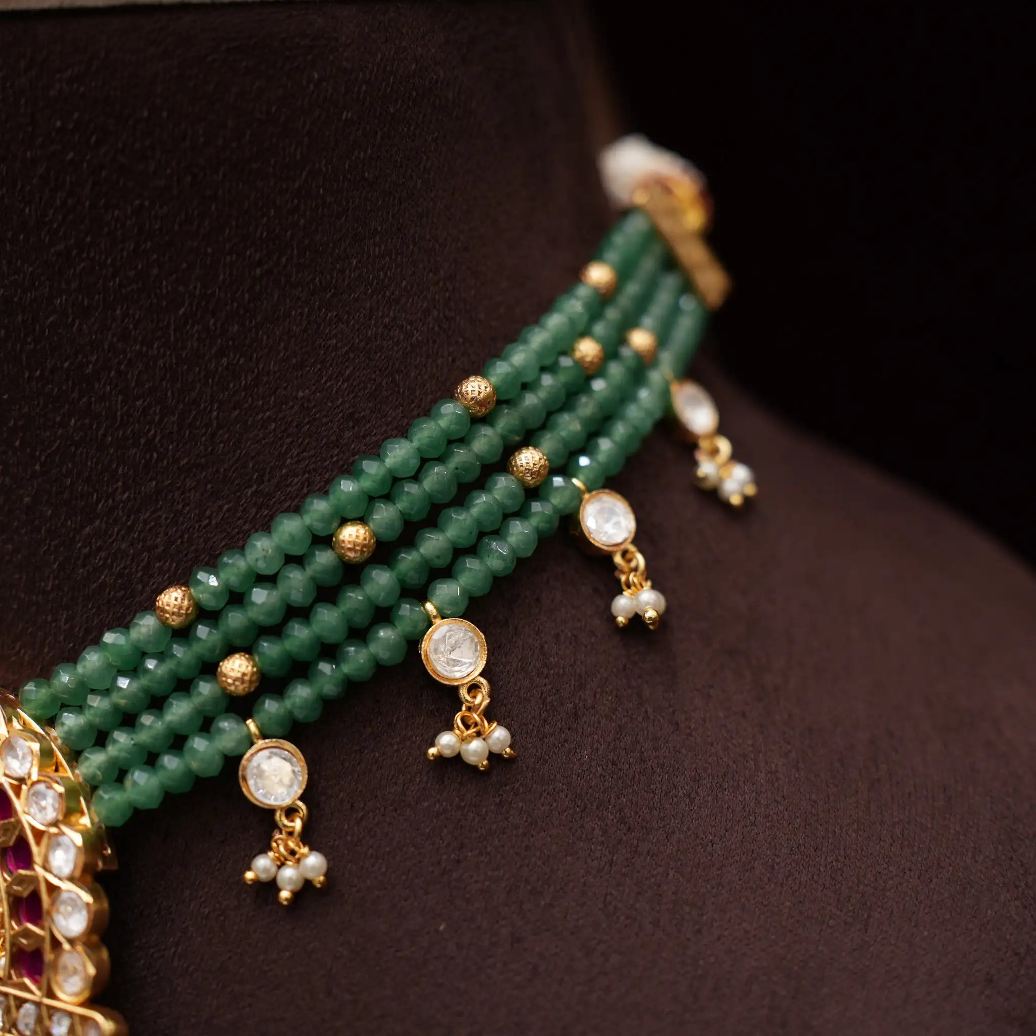 Aria Beaded Polki Choker