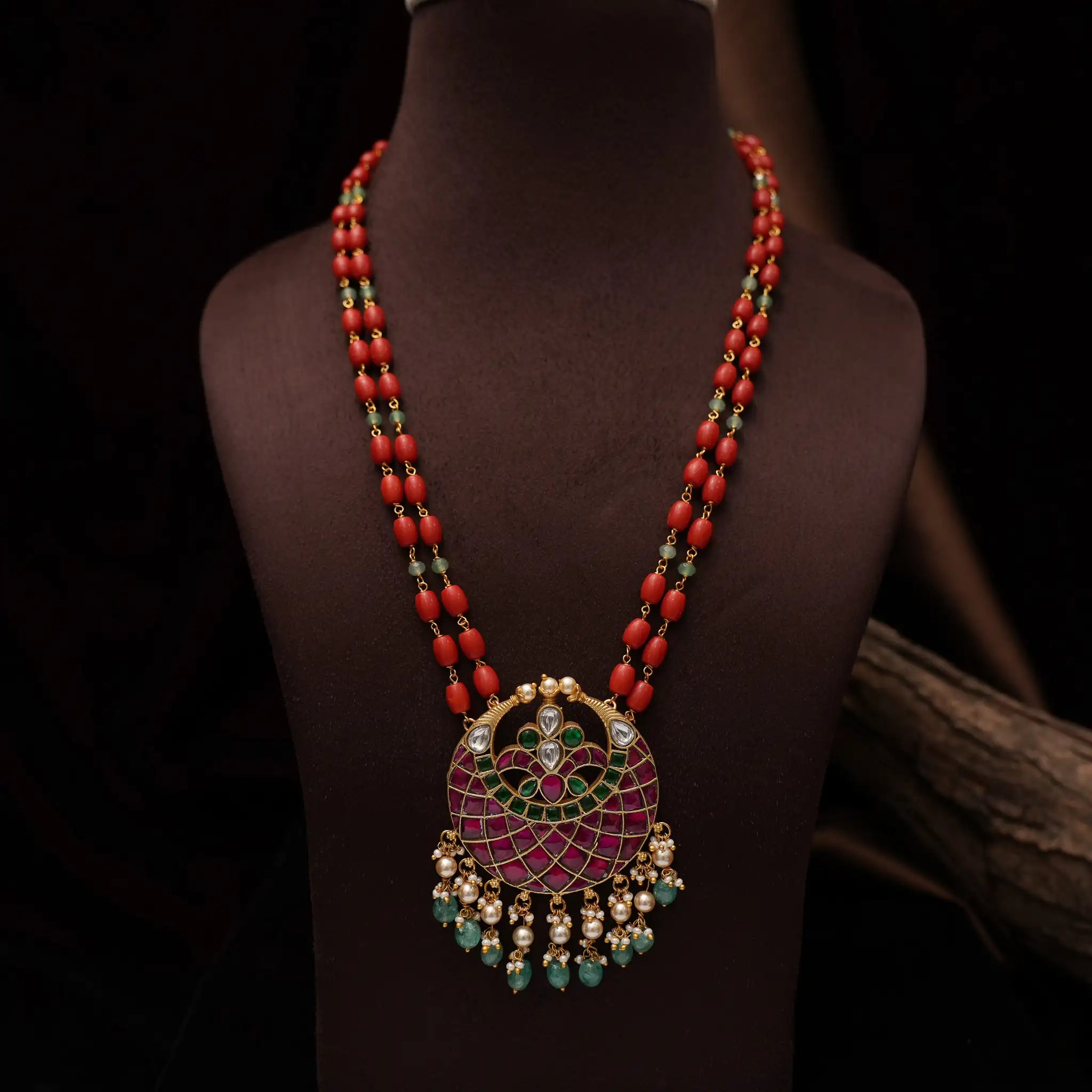 Aritrika Beaded Coral Necklace