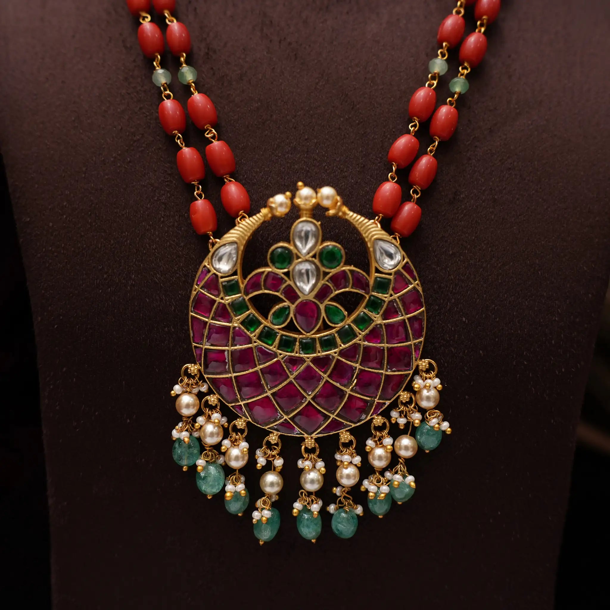 Aritrika Beaded Coral Necklace