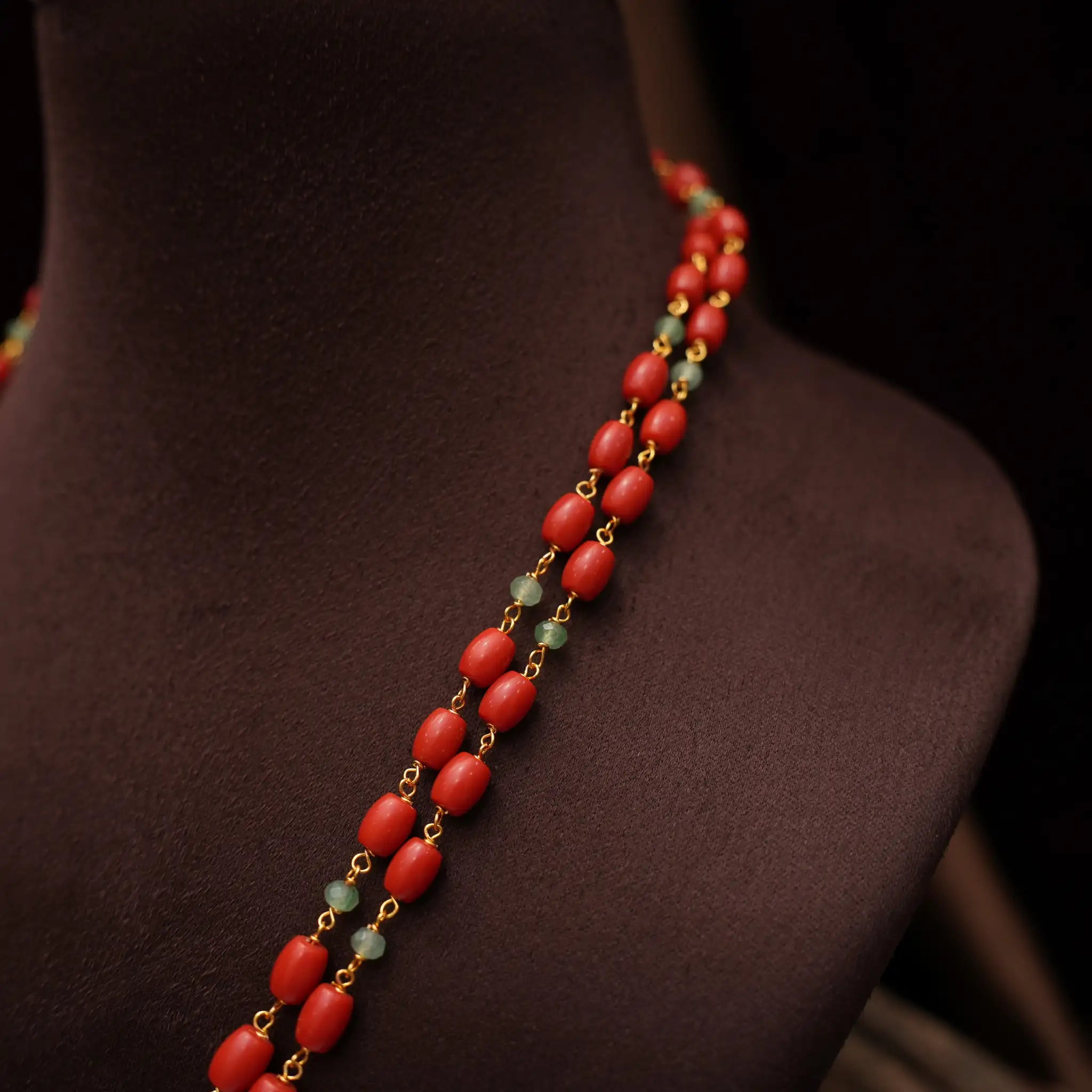 Aritrika Beaded Coral Necklace