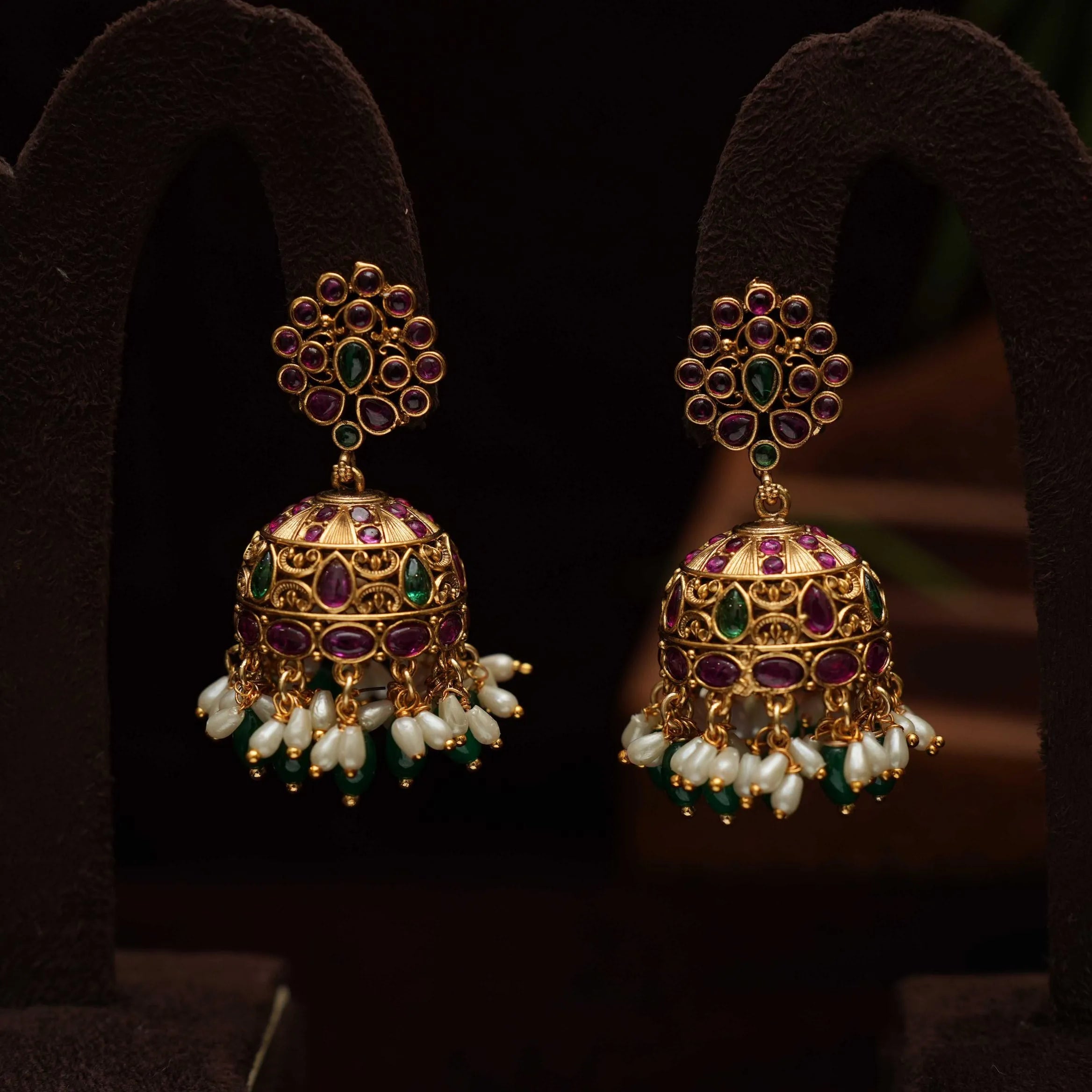 Arnaz Antique Jhumka Earrings