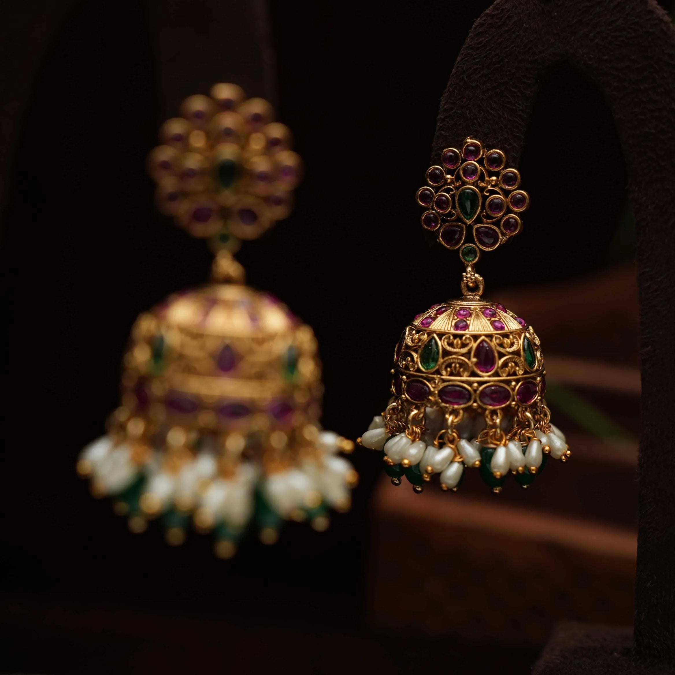 Arnaz Antique Jhumka Earrings