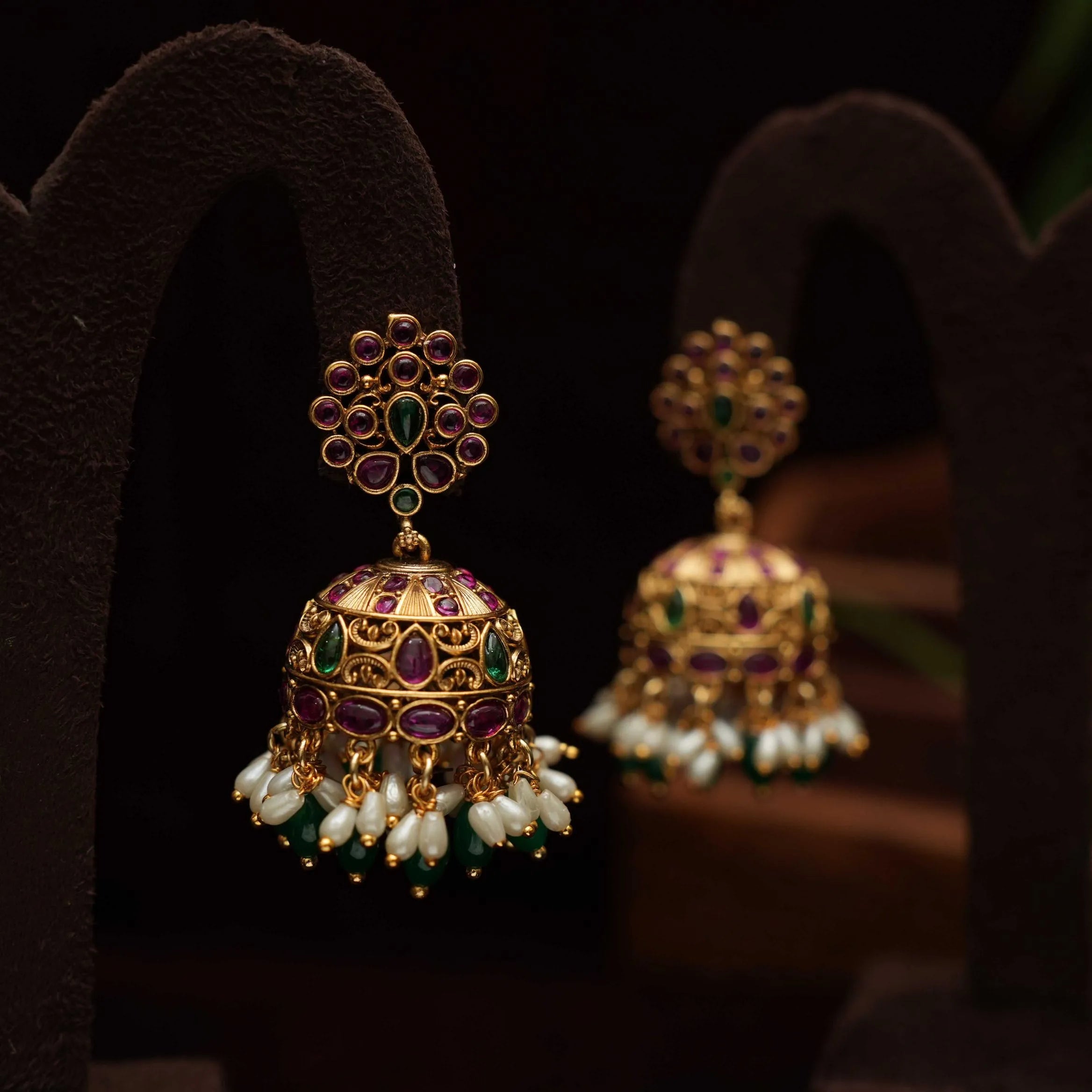 Arnaz Antique Jhumka Earrings