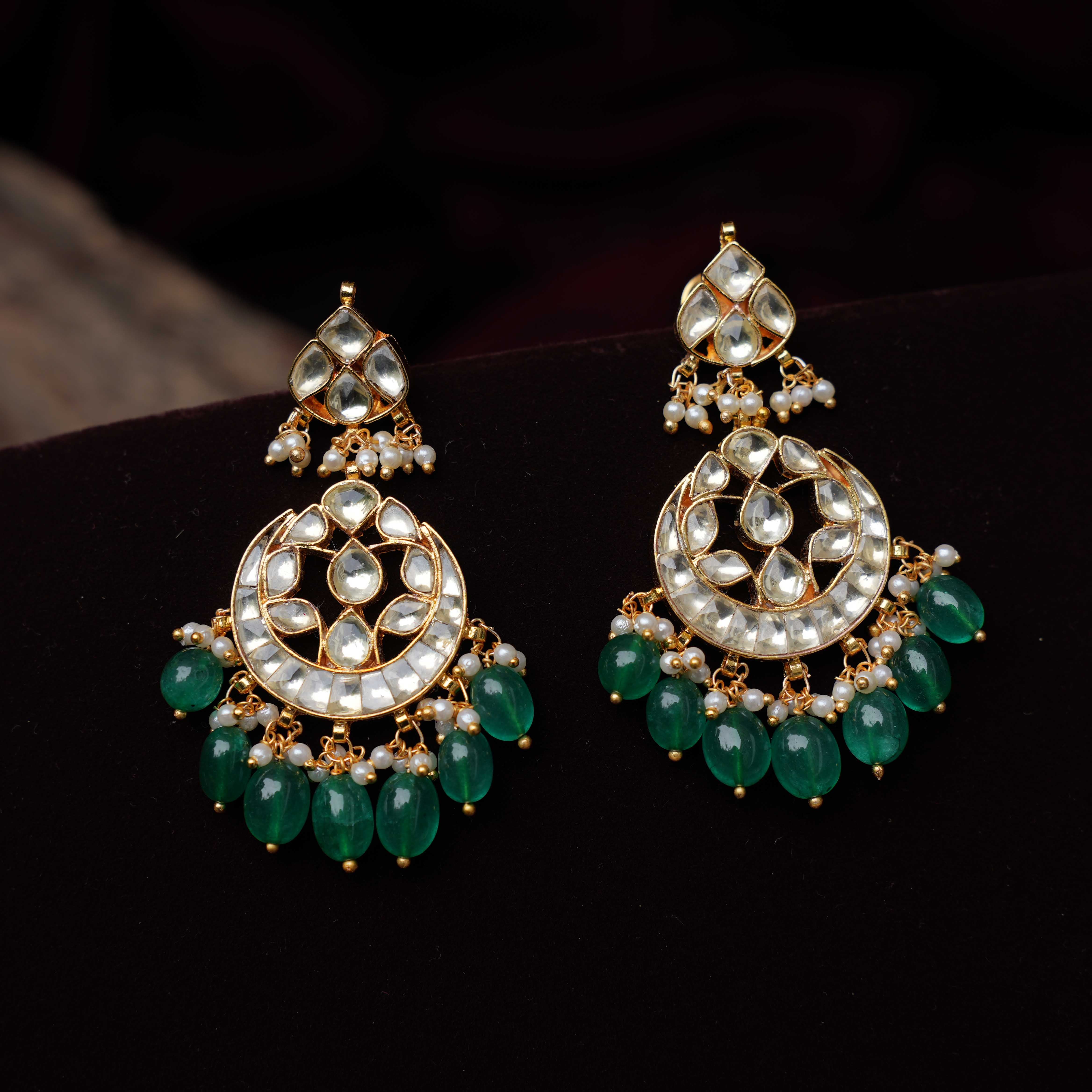 Arni Polki Chandbali Earrings