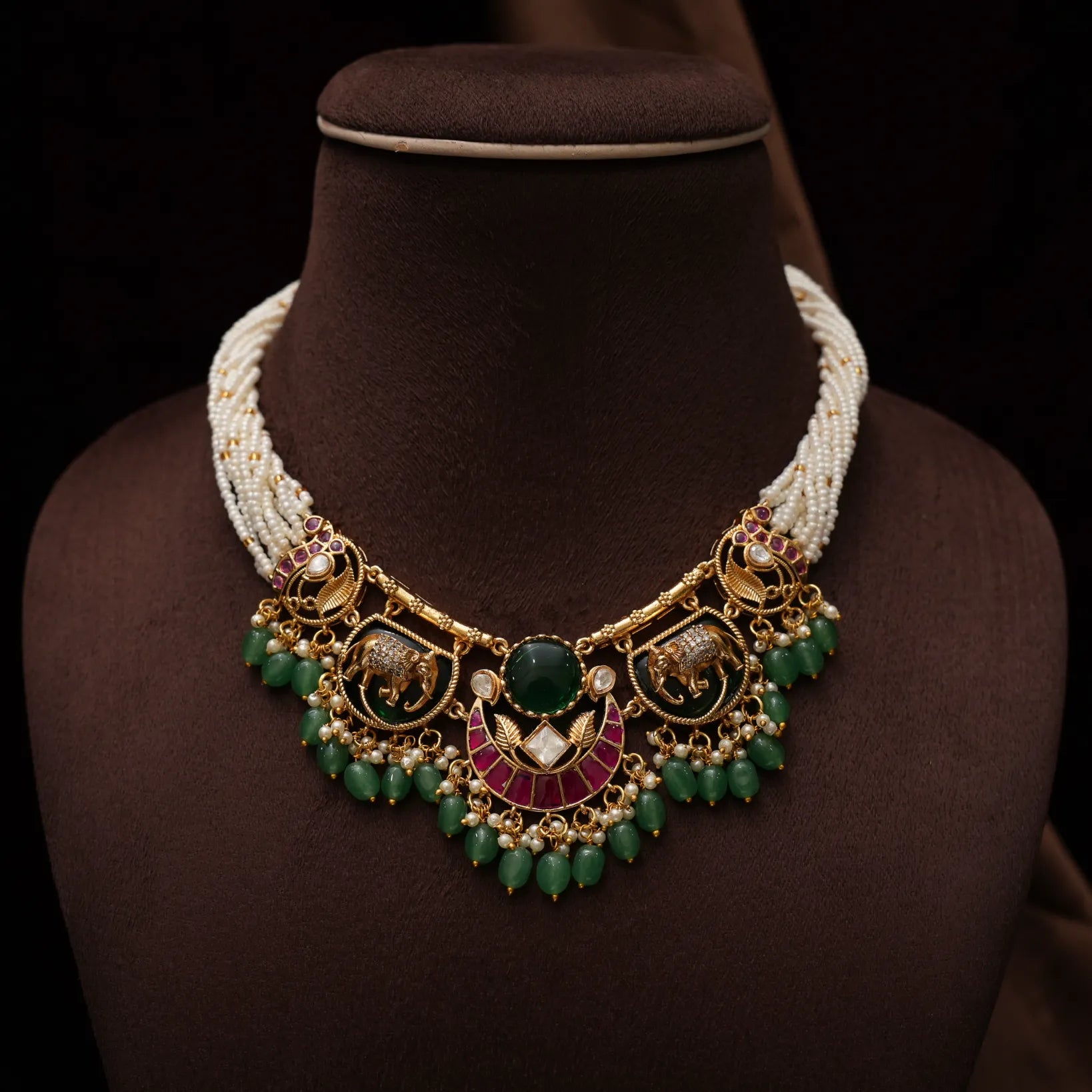 Arnica Pearl Polki Necklace