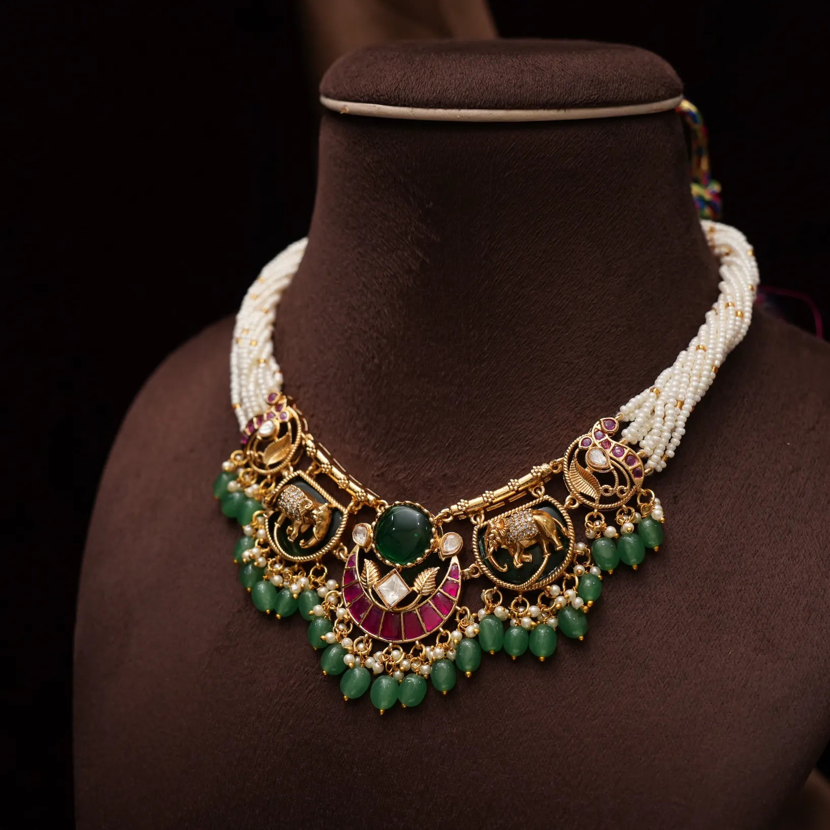 Arnica Pearl Polki Necklace