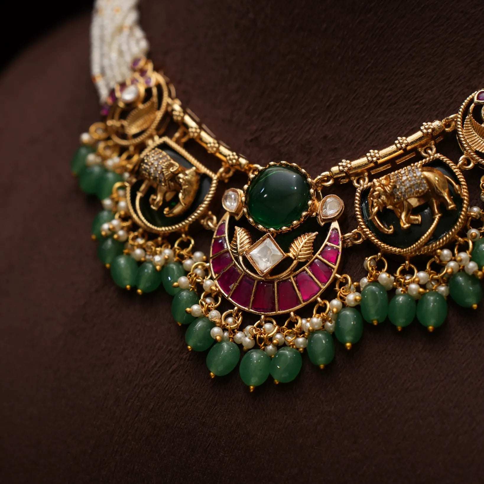 Arnica Pearl Polki Necklace
