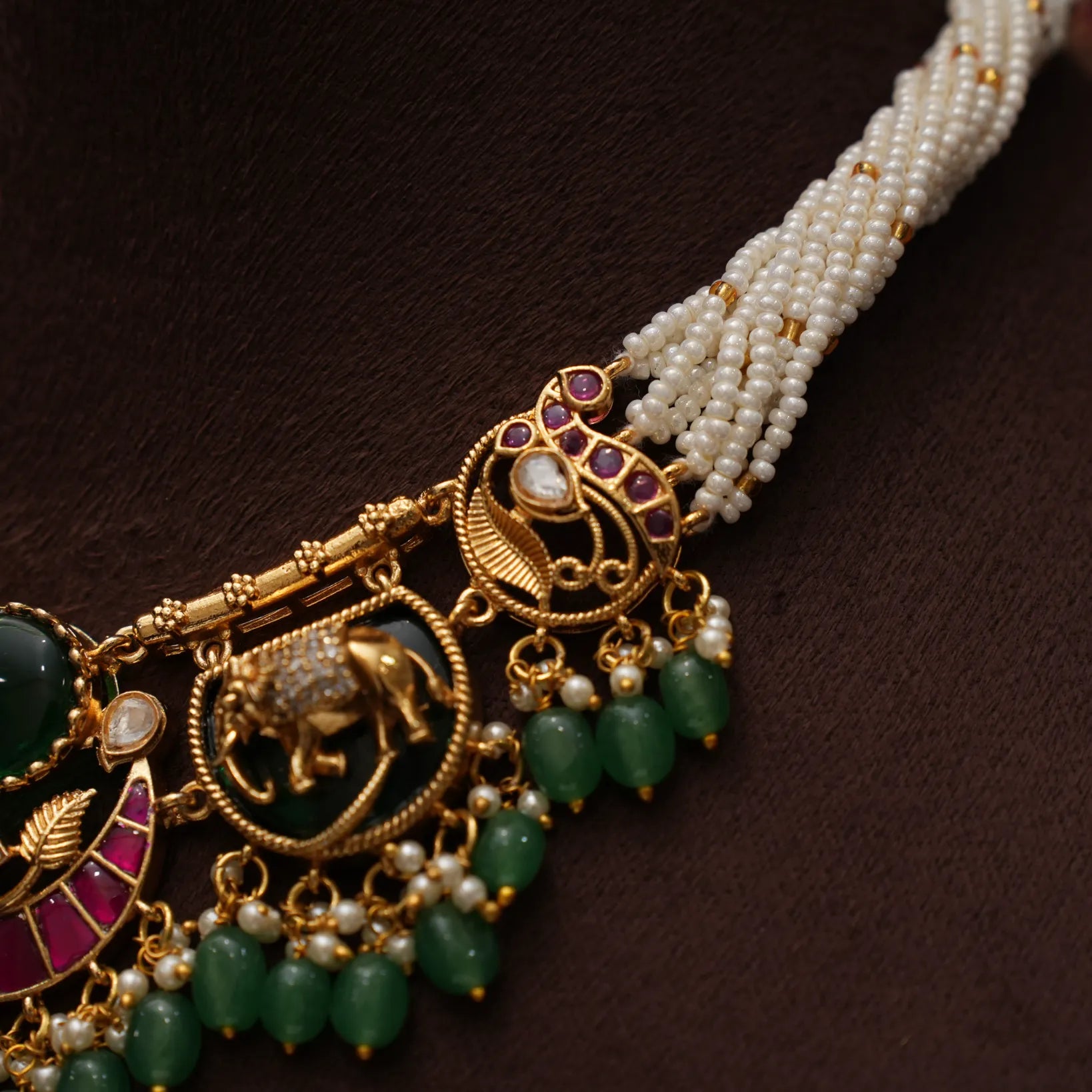 Arnica Pearl Polki Necklace