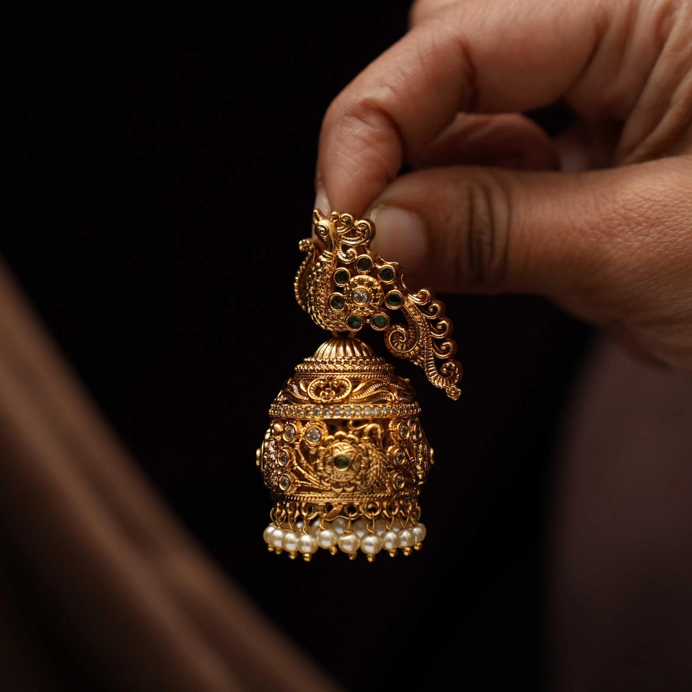 Arti Antique Jhumka Earrings