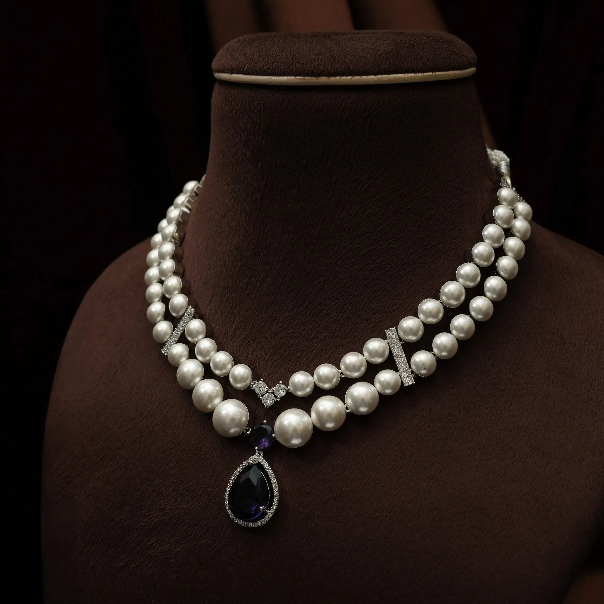 Arvayi Zircon Pearl Necklace