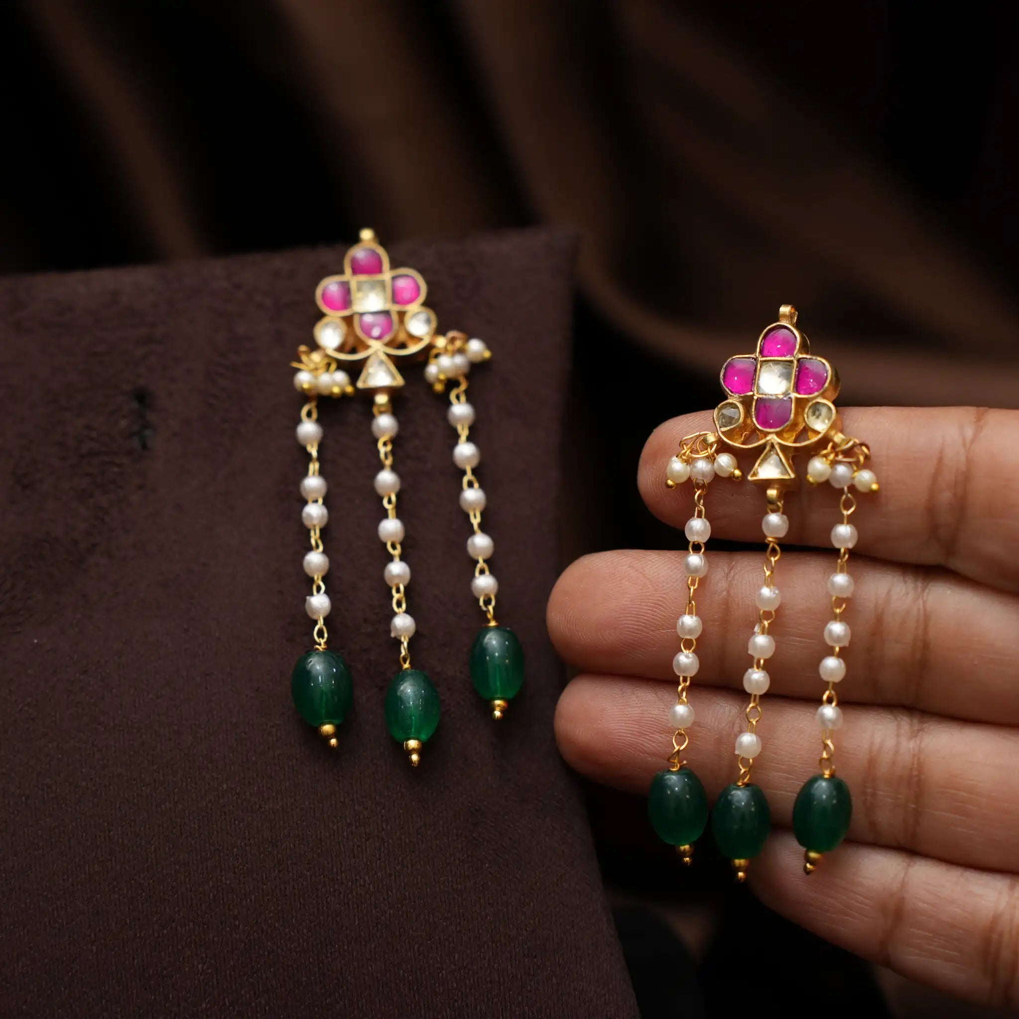 Asani Polki Designer Earrings