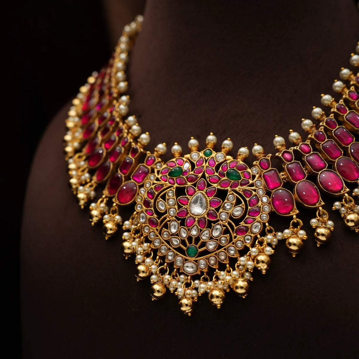 Asher Polki Necklace - Ruby
