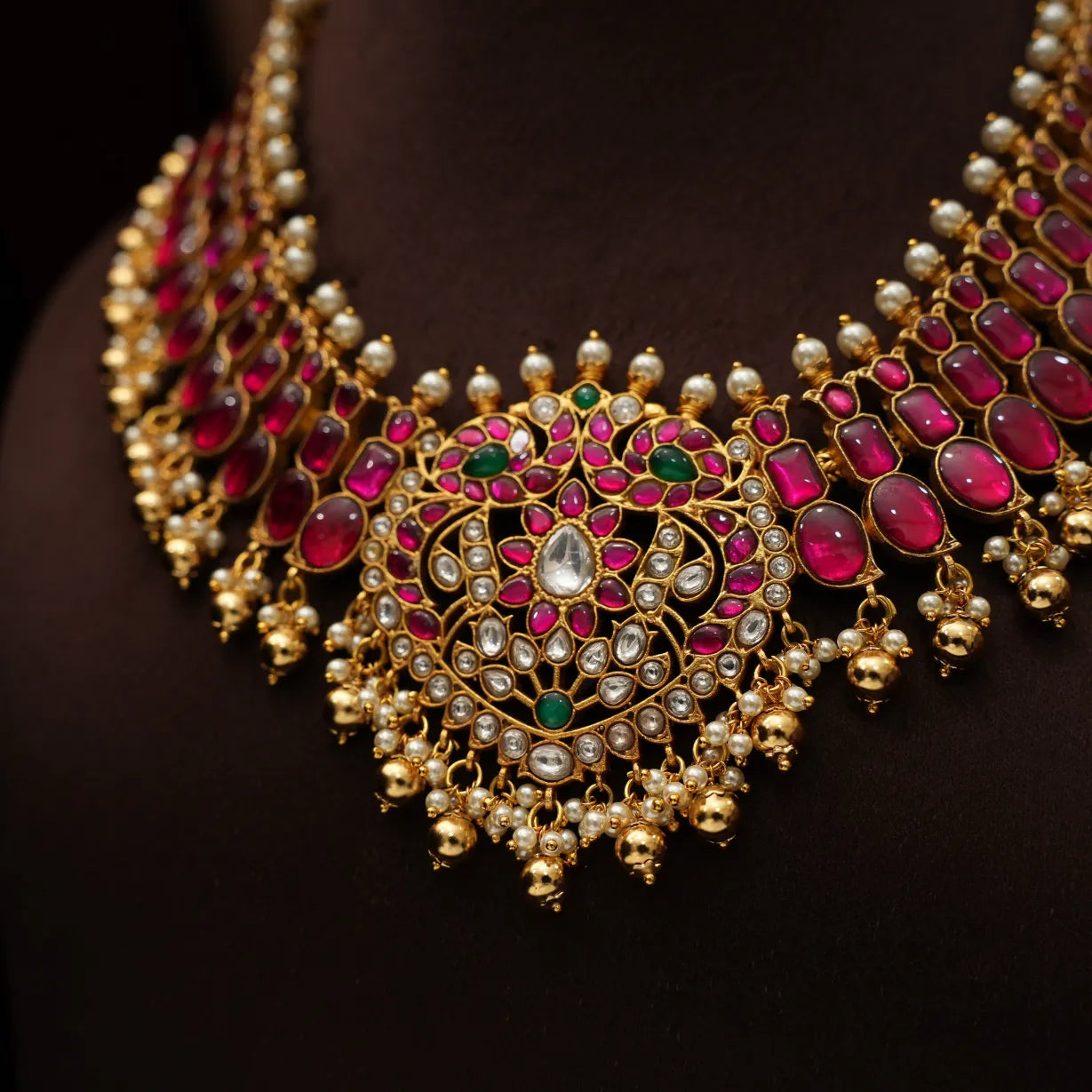 Asher Polki Necklace - Ruby