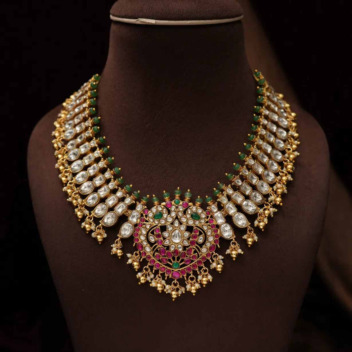 Asher Polki Necklace - White
