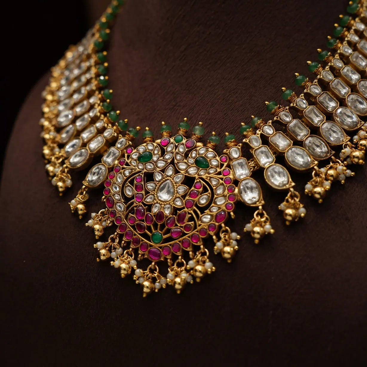 Asher Polki Necklace - White
